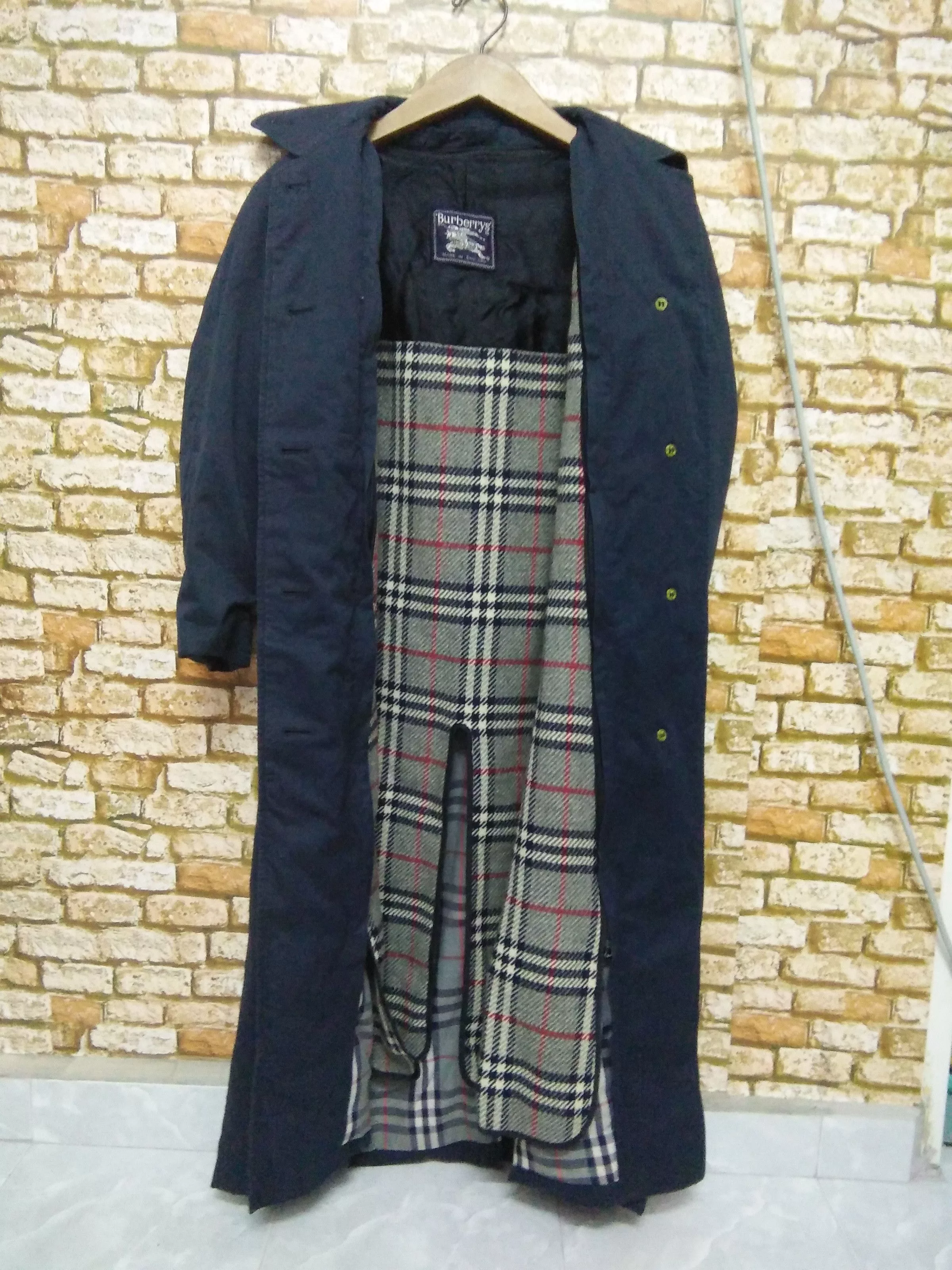 Burberry Parkas BURBERRY TRENCH COAT WITH REMOVABLE NOVA CHECK INNER (A286) Blue