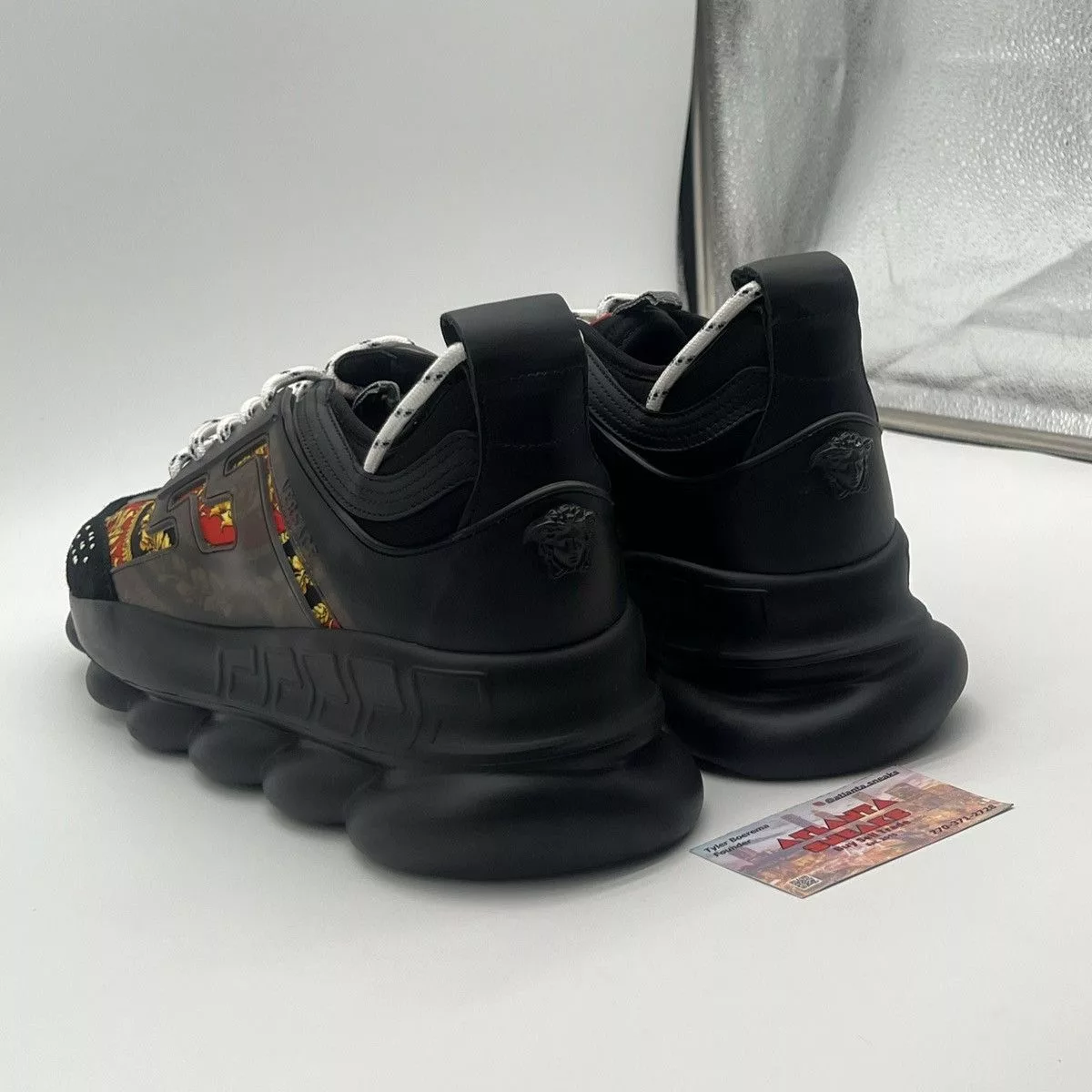 Versace Low Top Sneakers Versace chain reaction black multi