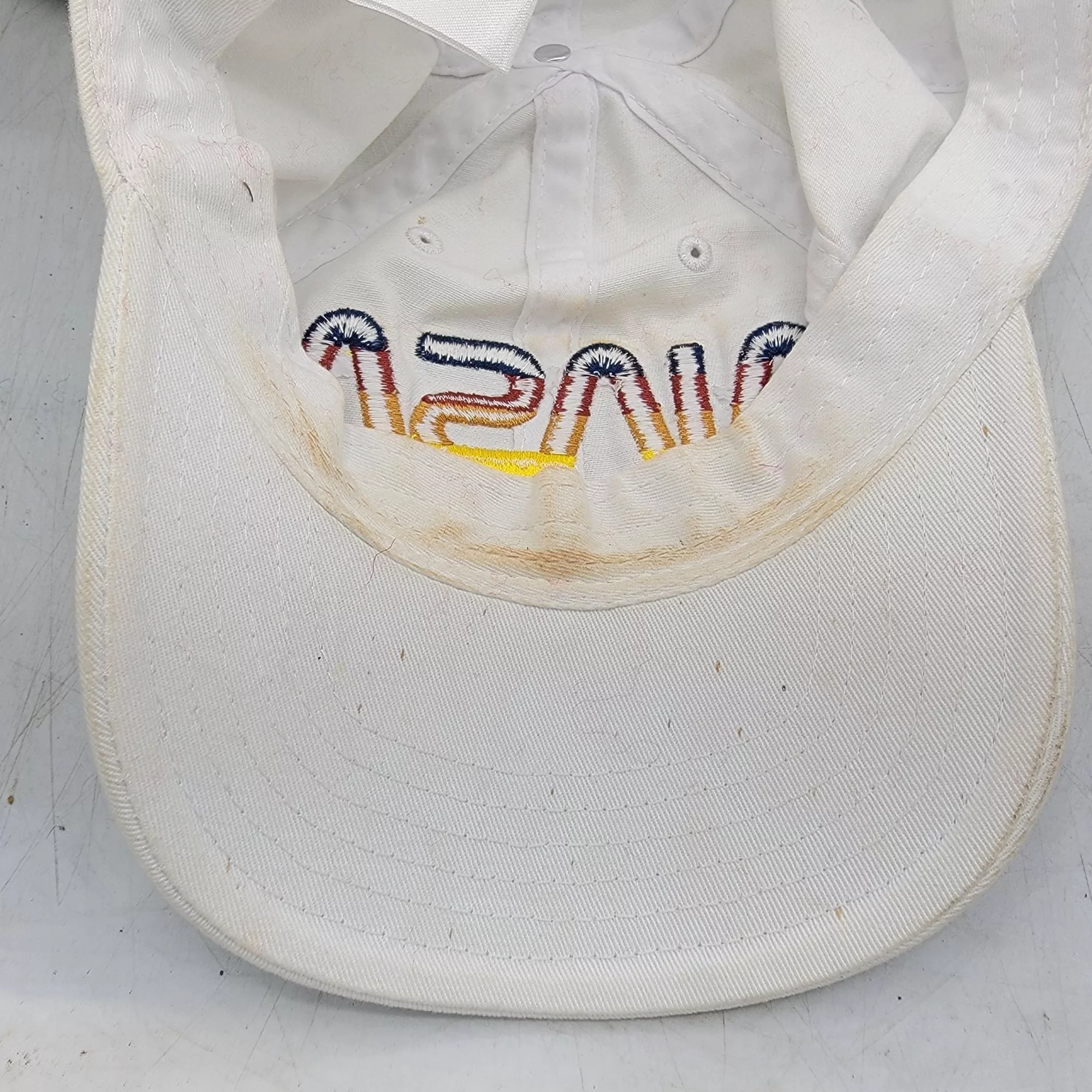 Mad Engine Hats NASA Embroidered Logo White Hat Cap By Mad Engine Casual Lig
