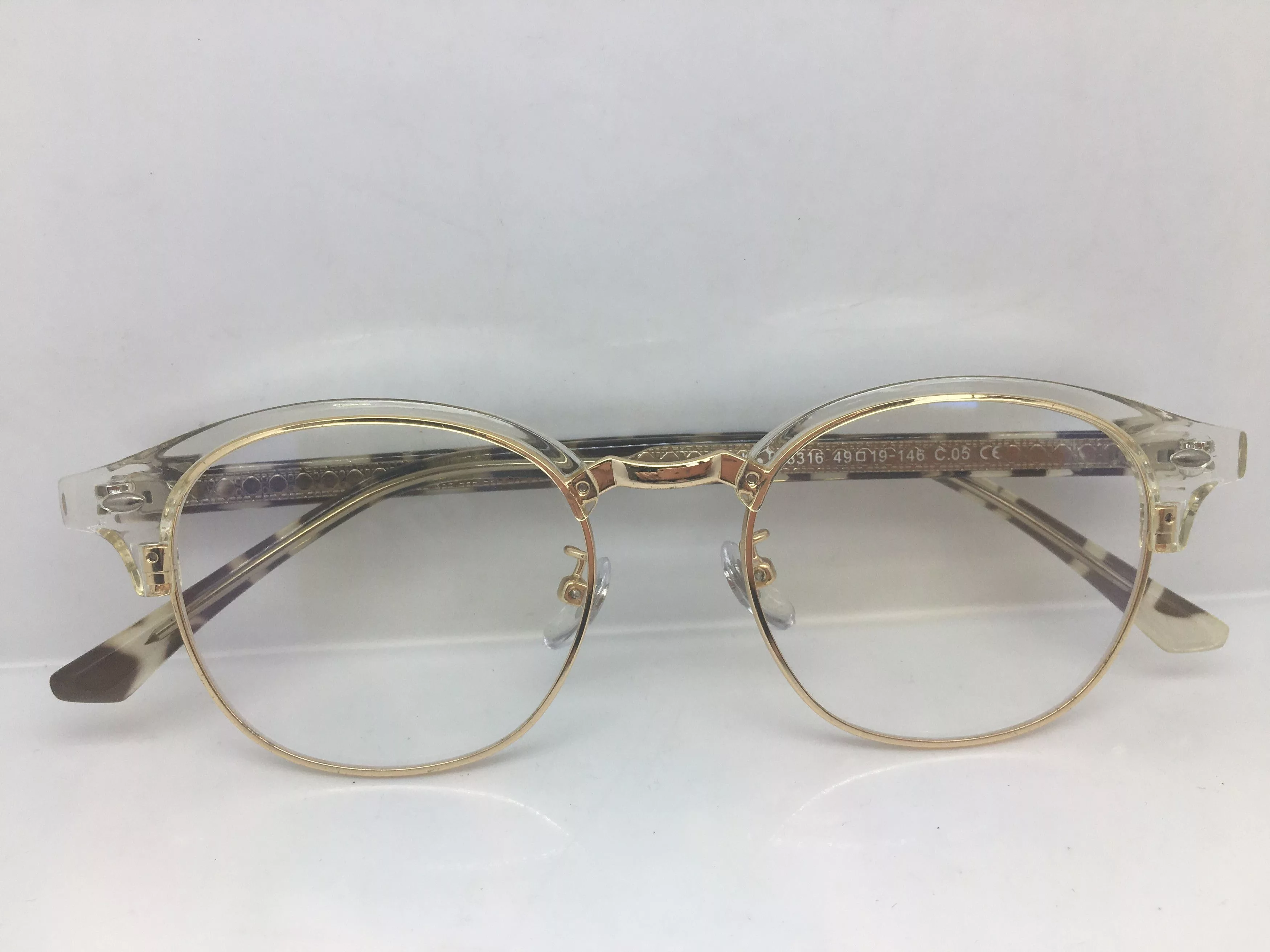 Other Glasses Other Mod Malcolm X Clear Gold Eyeglasses Frame Multi