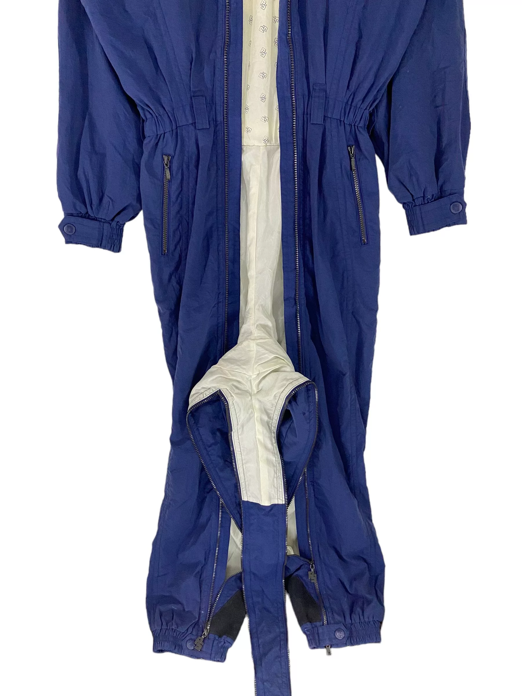 Designer Overalls Jumpsuits Designer 90s Peter Steinebronn double zip up parachute coverall Blue Streetwear