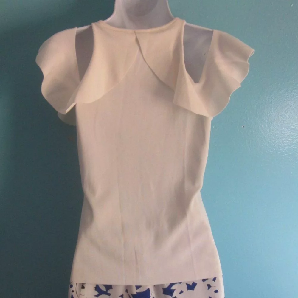 Jonathan Simkhai Blouses Jonathan Simkhai Jonathan Simkahi Pullover Top Ivory White Knit Size S Shoulder Details