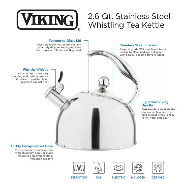 Viking Satin SS Tea Kettle