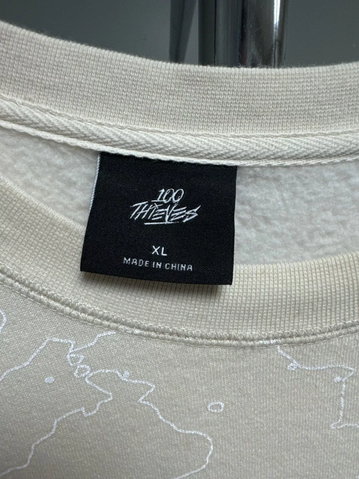 100 Thieves Sweaters Knitwear 100 Thieves Topographic Crew Neck Beige