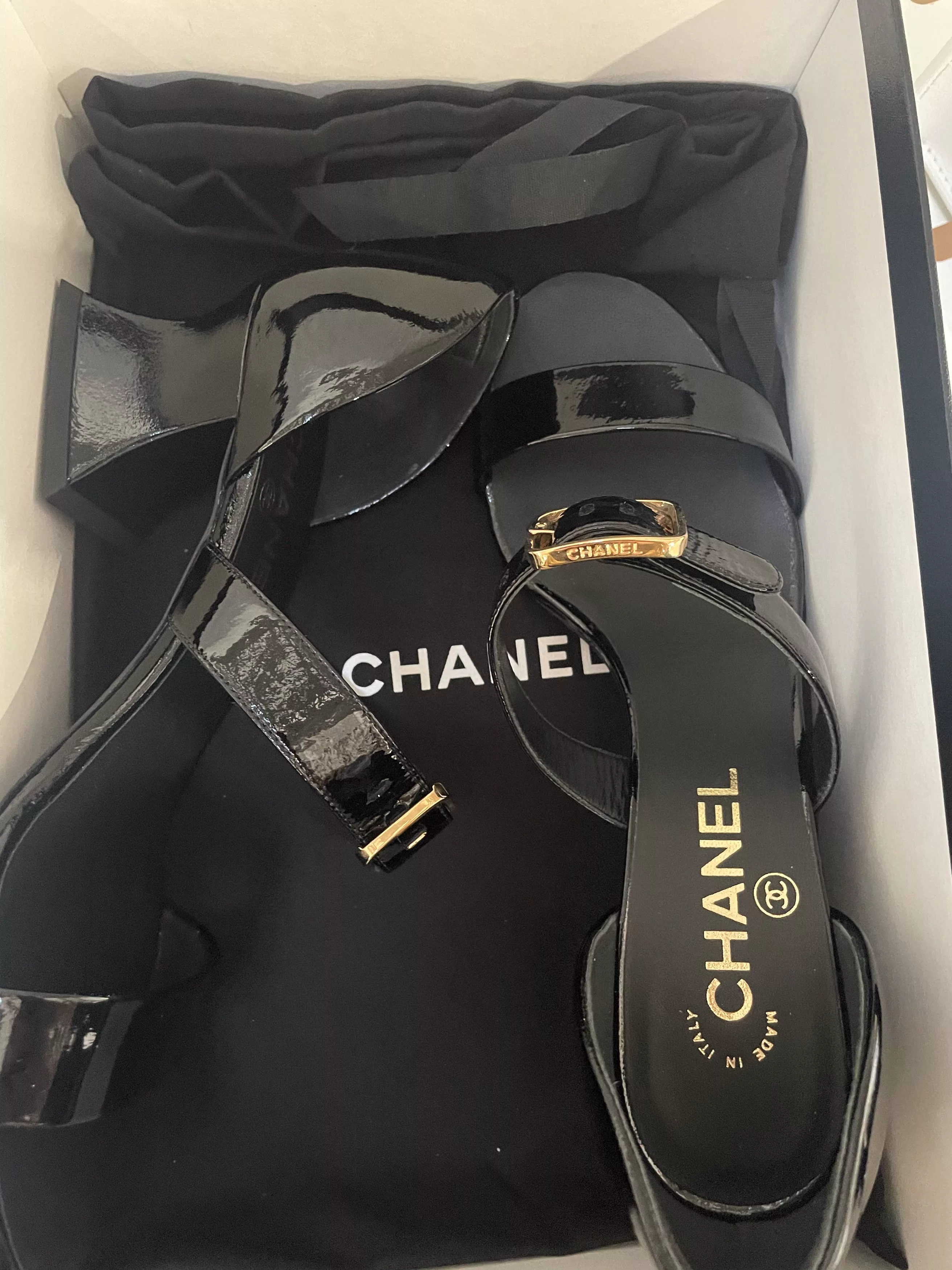 Chanel Heels Chanel Black Heel Sandals