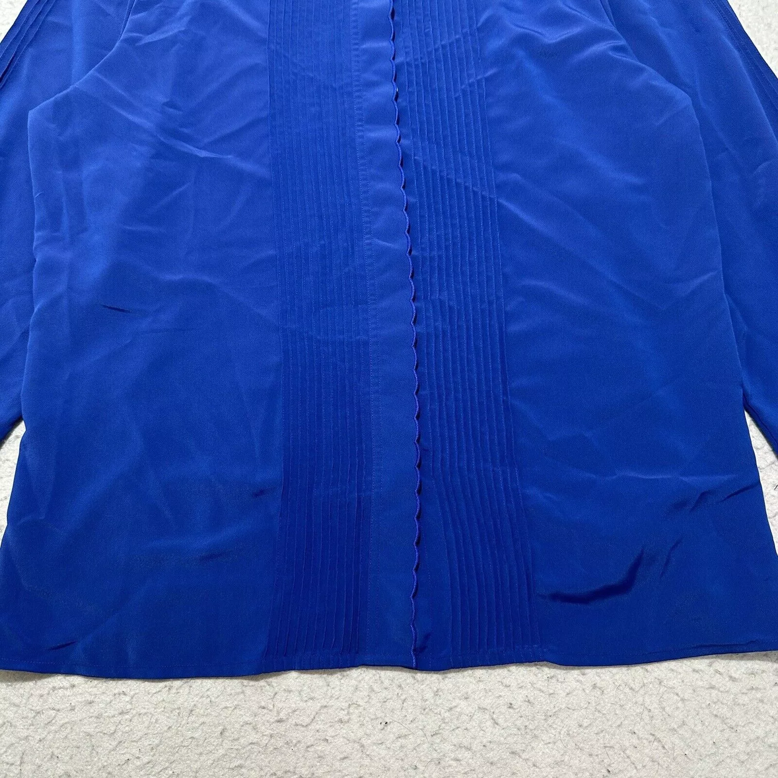 Other Blouses Other Liz Baker 18W Lightweight Button Down Blouse Royal Blue