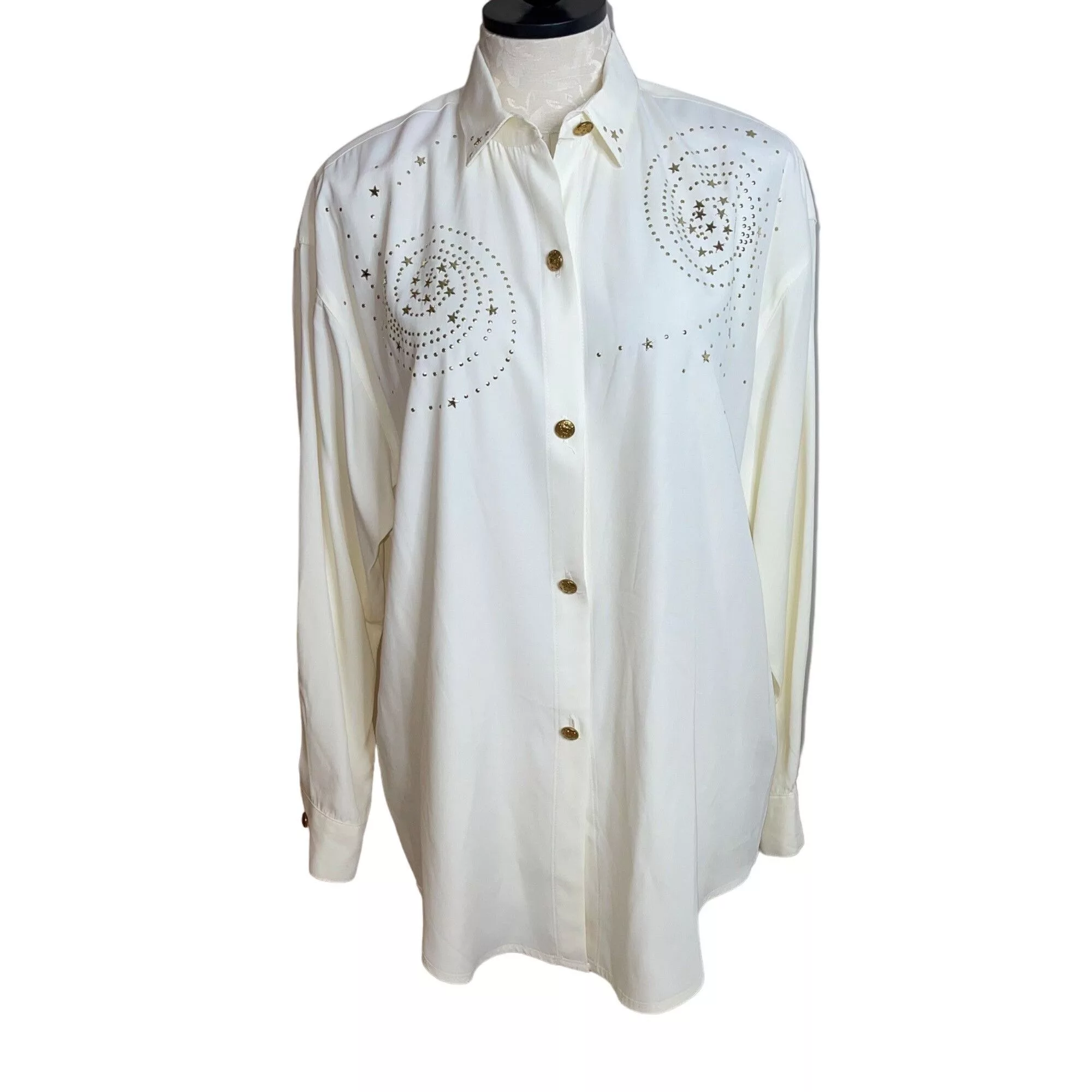 Vintage Blouses The Icing Vintage Womens Blouse Size Small White