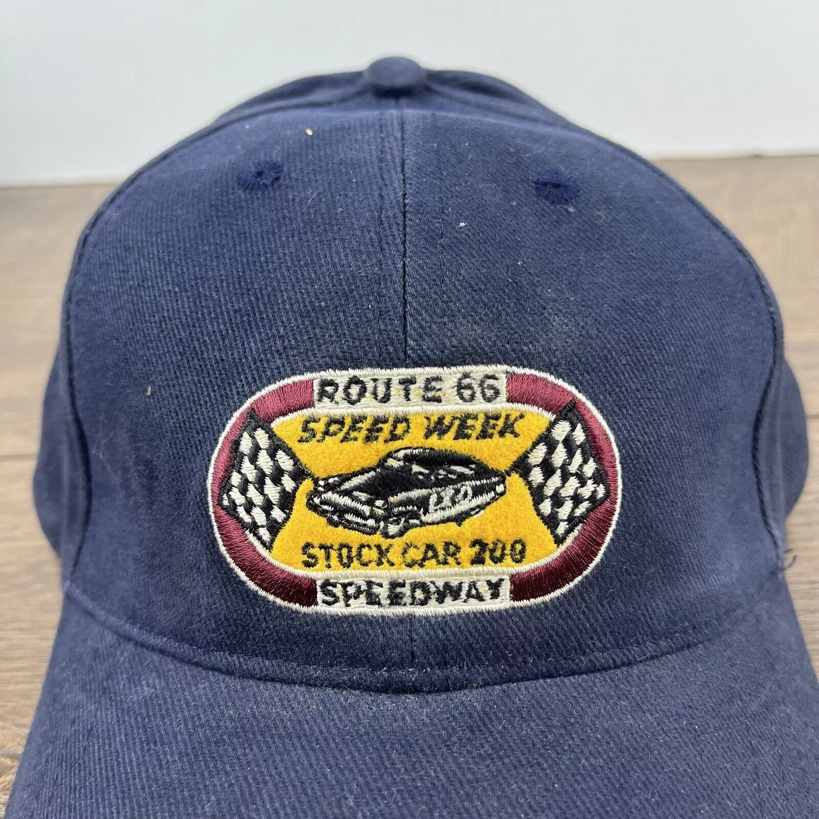 Other Hats Other Route 66 Speedway Hat Speed Week Hat Blue Cap Adjustable Blu