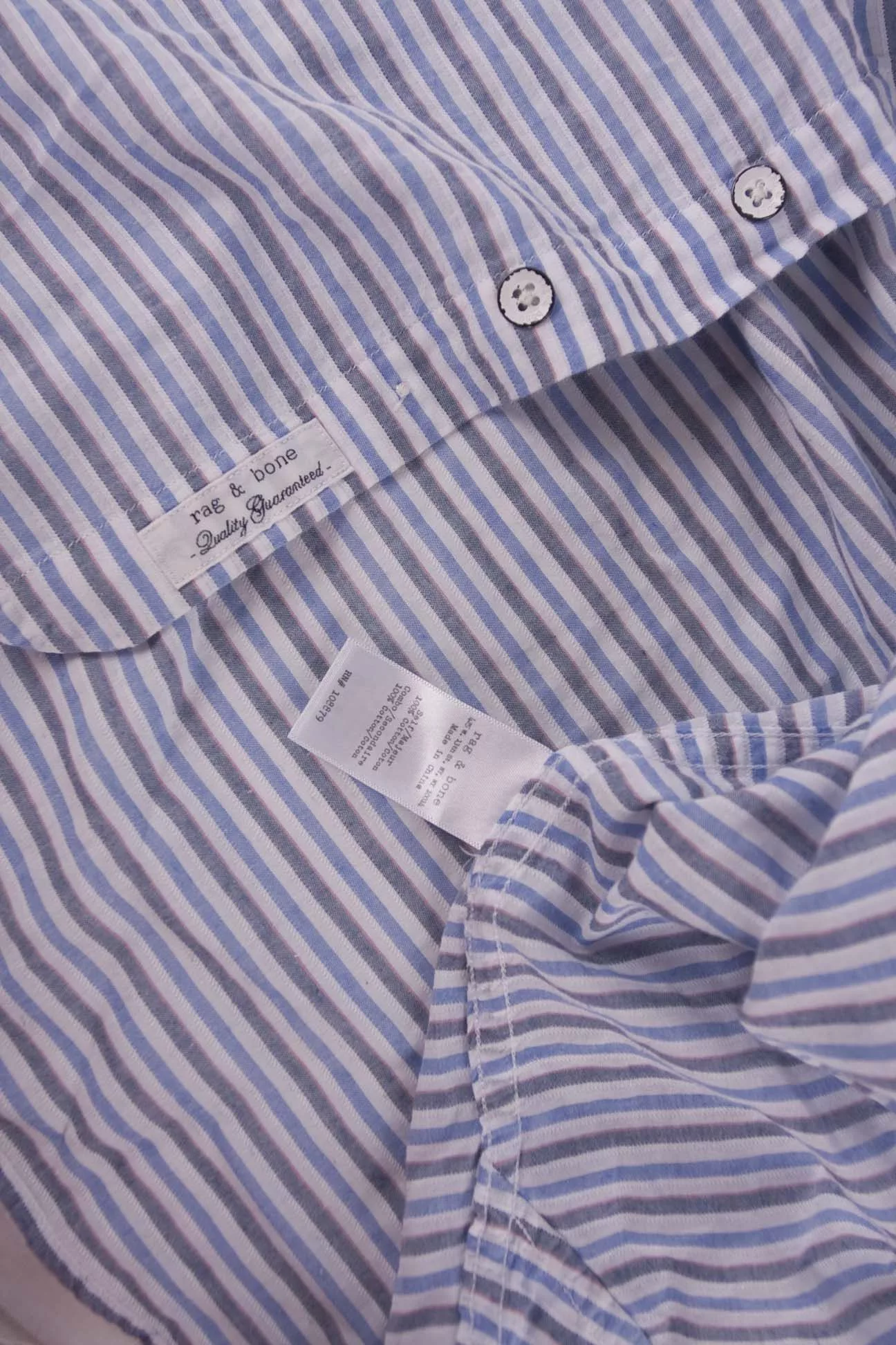 Rag & Bone Shirts Button Ups Rag & Bones Shirt Short Sleeve Stripe Size L Multi