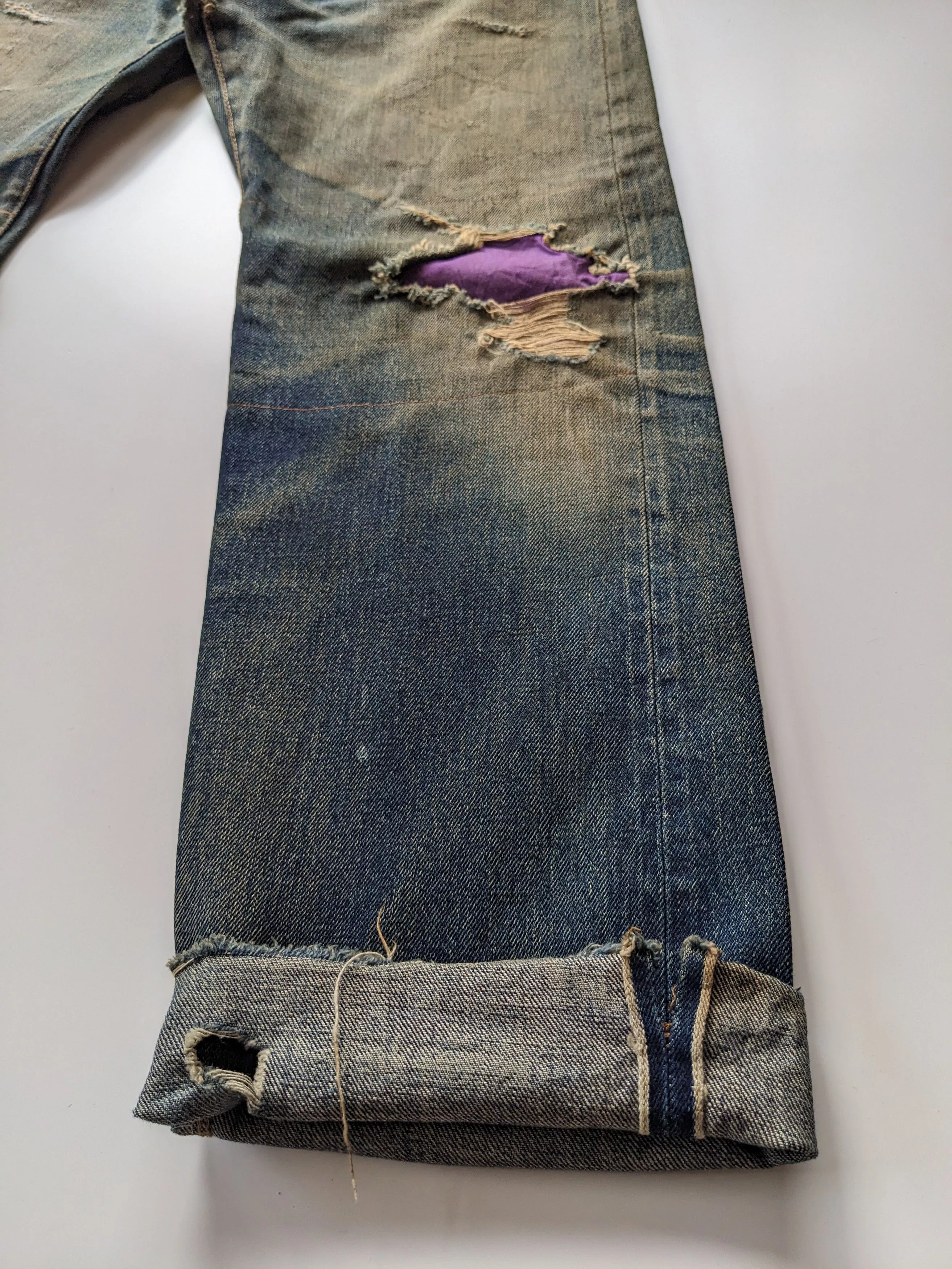 Denime Denim Vintage DENIME distressed rusty selvedge Multi