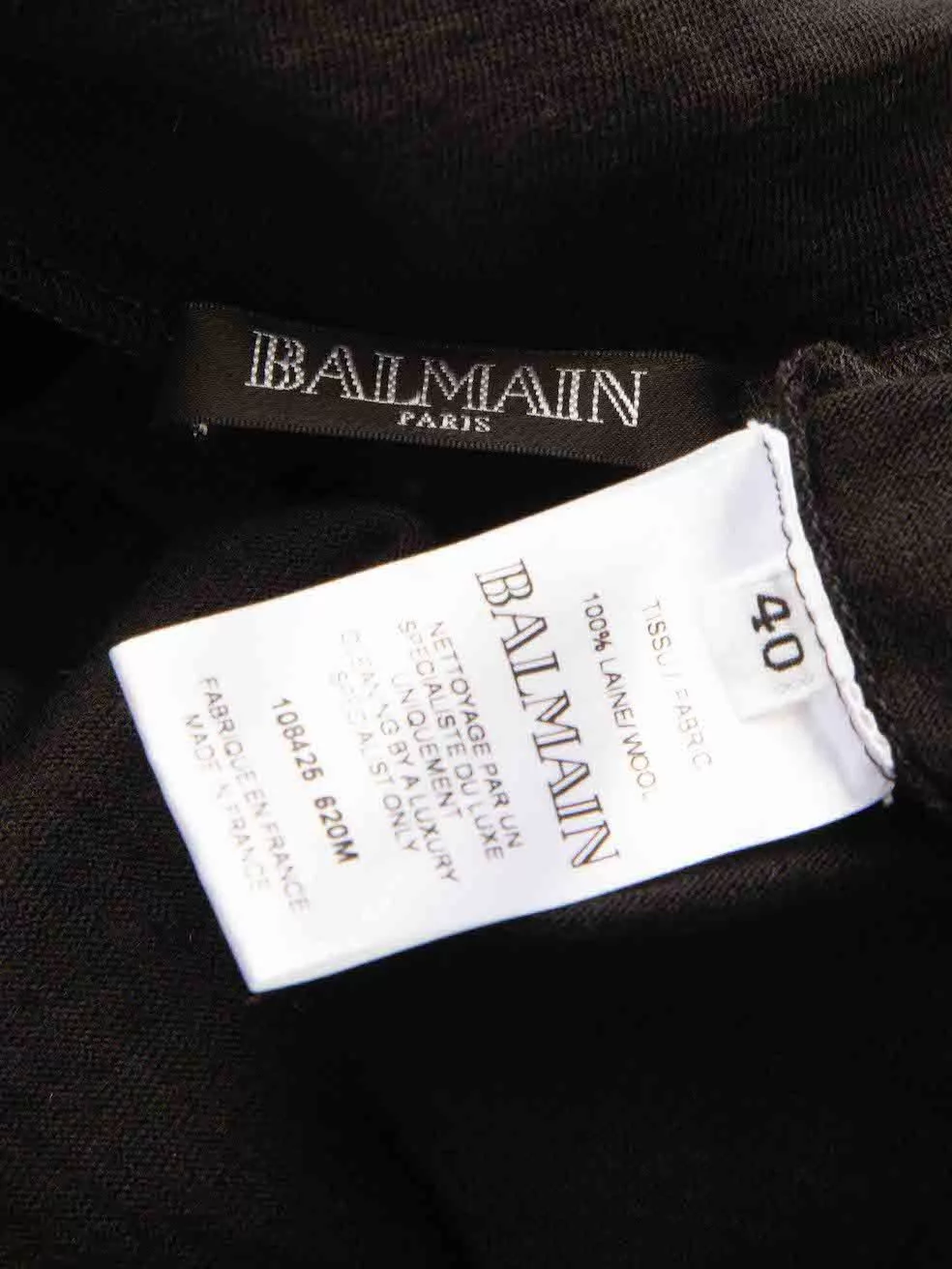 Balmain Sweaters Balmain Black Button Detail Turtleneck Jumper