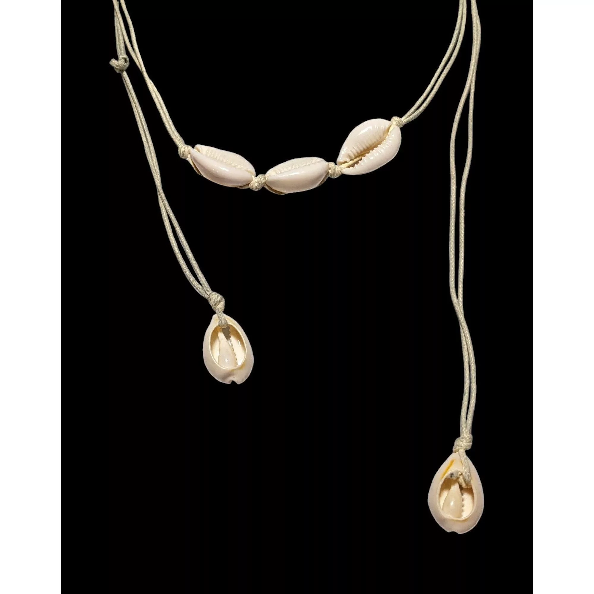 Other Necklaces Other Handmade Cowrie Shell Wrap Necklace White
