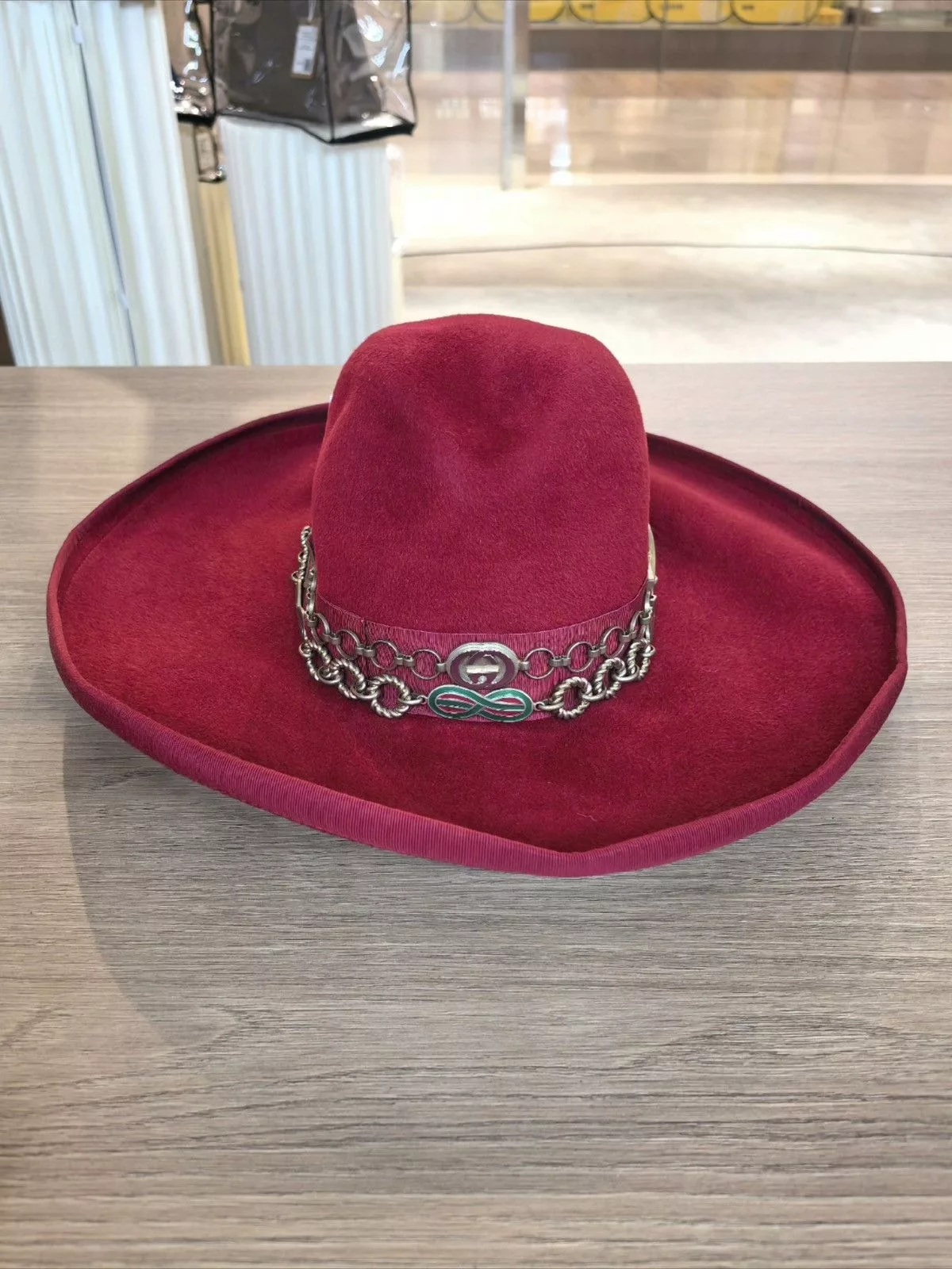 Gucci Hats GUCCI FELT FEDORA HAT Red