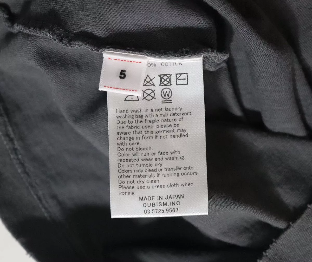 Visvim Short Sleeve T Shirts Visvim 22aw Jumbo Tee Crash，size5 Black