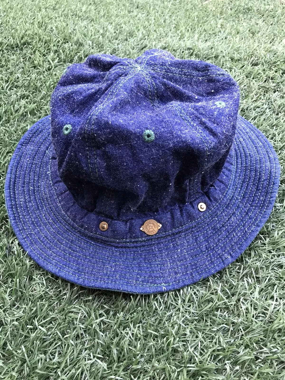 Beams Plus Hats Beams Plus × Indigo × Japanese Brand Beams X Decho Bucket hat Blue