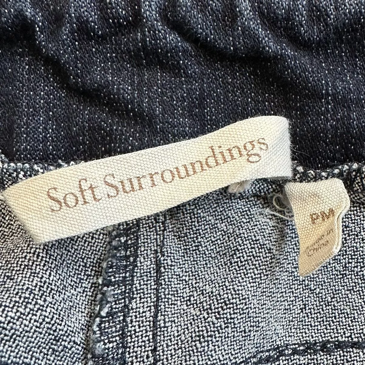 Other Pants Other Soft Surroundings Blue Denim Stretch Capri Pull-On Pants