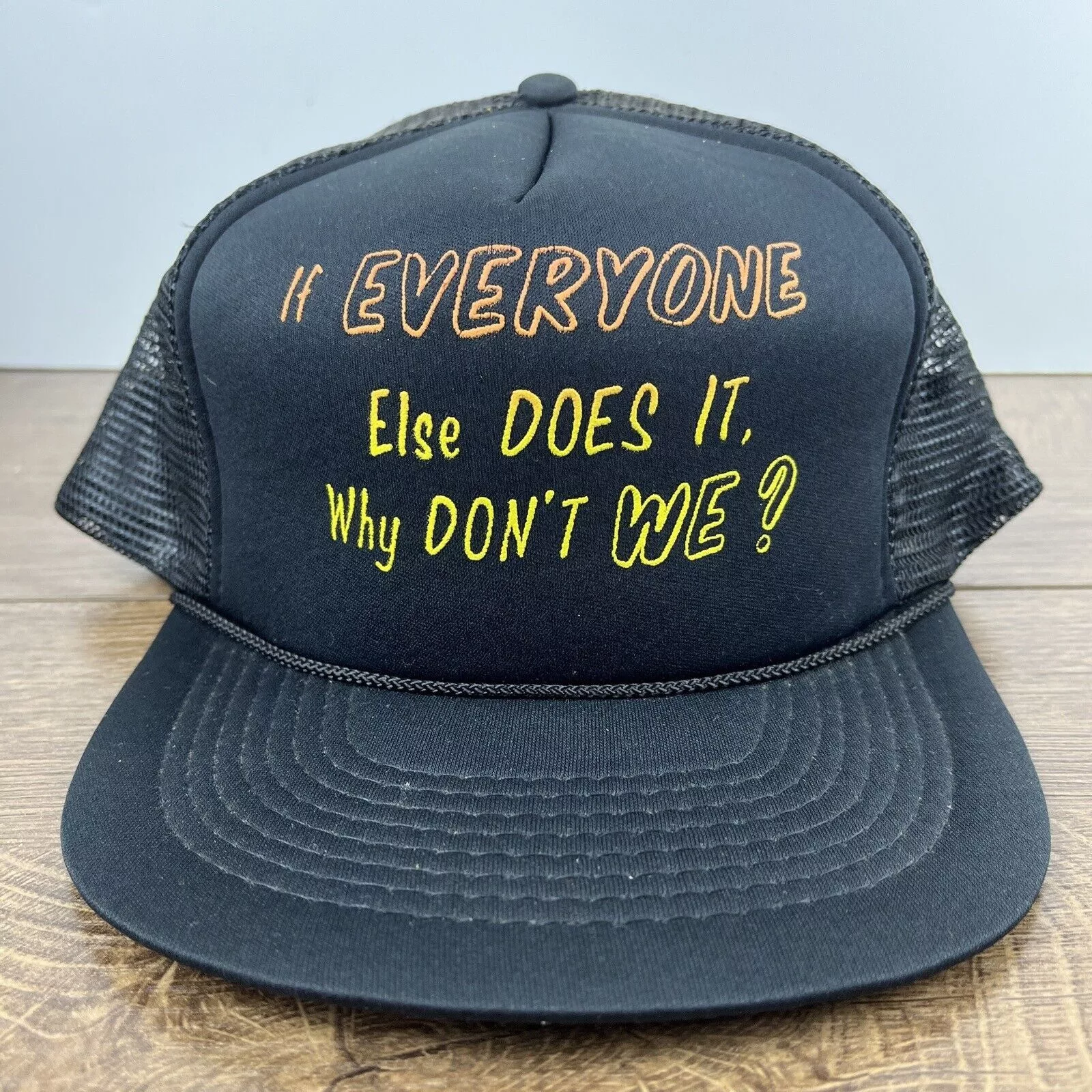Other Hats Other If Everyone Does It Hat Why Don’t We Snapback Adjustable Adu Black