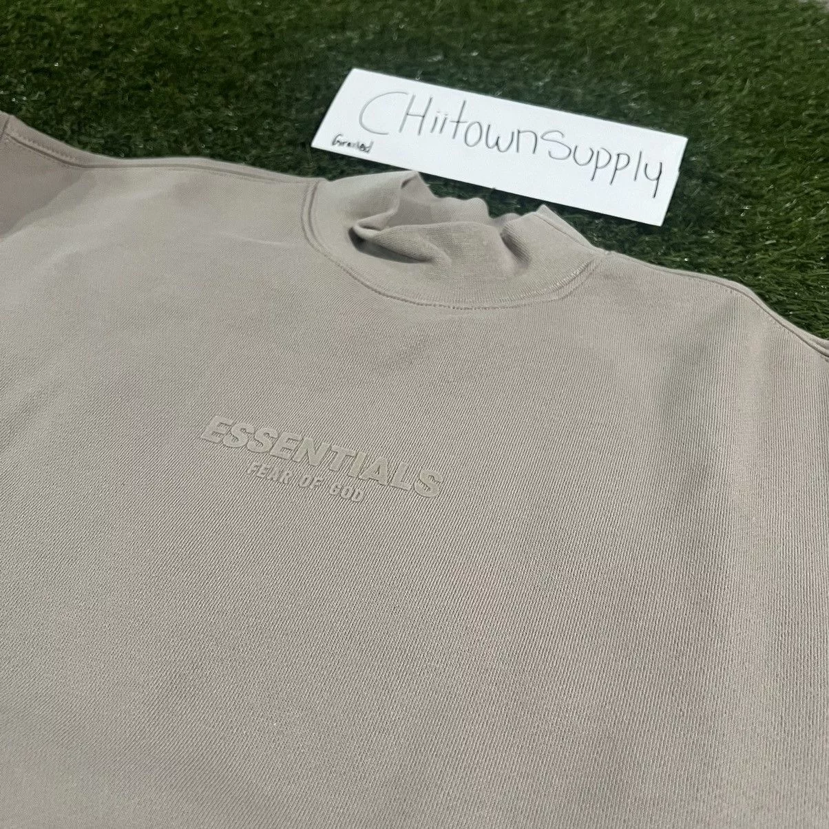 Essentials Long Sleeve T Shirts Essentials × Fear of God Fear Of God Essentials Smoke Relaxed Crewneck Size XXS Gray