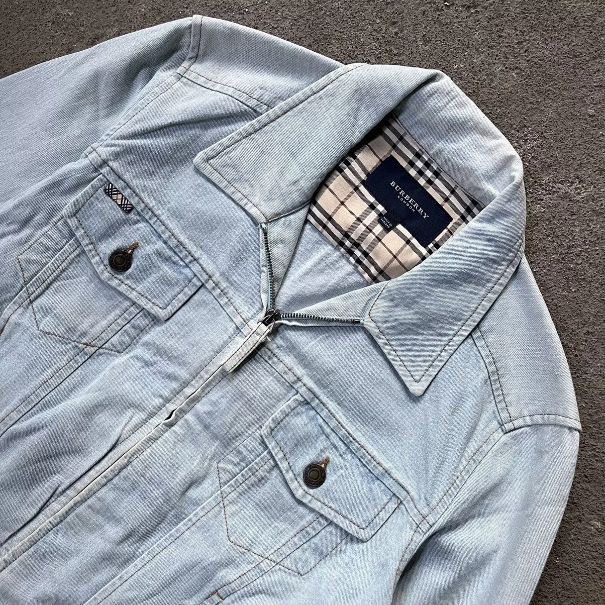 Burberry Jackets Burberry trucker rare checked pattern jacket Blue