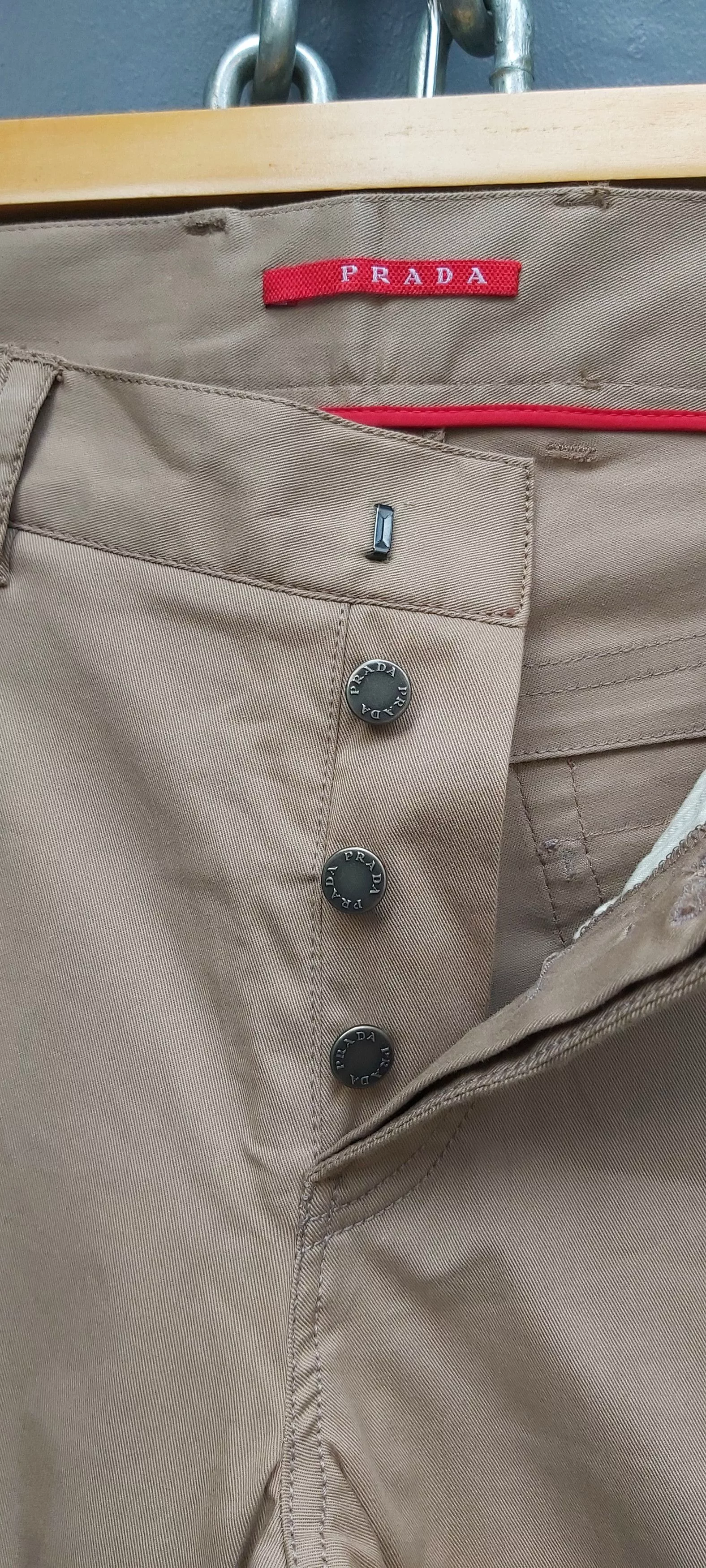 Prada Casual Pants Prada Button Fly Pants Brown