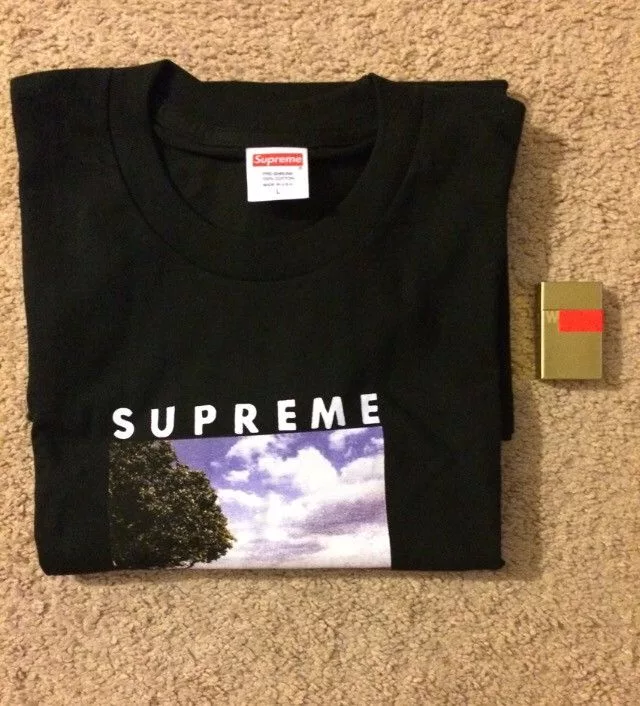 Supreme Short Sleeve T Shirts Supreme Time Tee Black Large