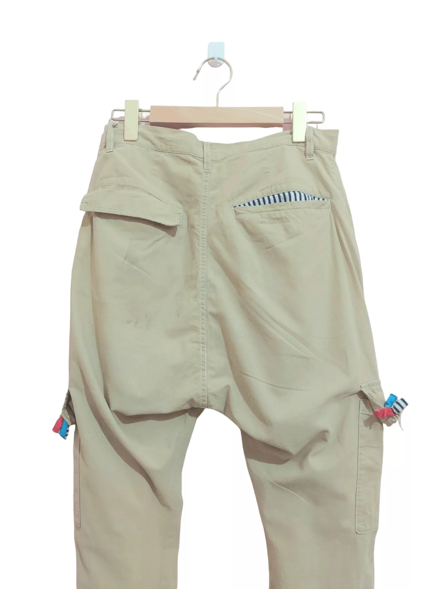 Issey Miyake Sweatpants Joggers Issey Miyake × Ne-Net Ne-Net Lightweight Thin Cotton High Rise by Issey Miyake Pink Vintage