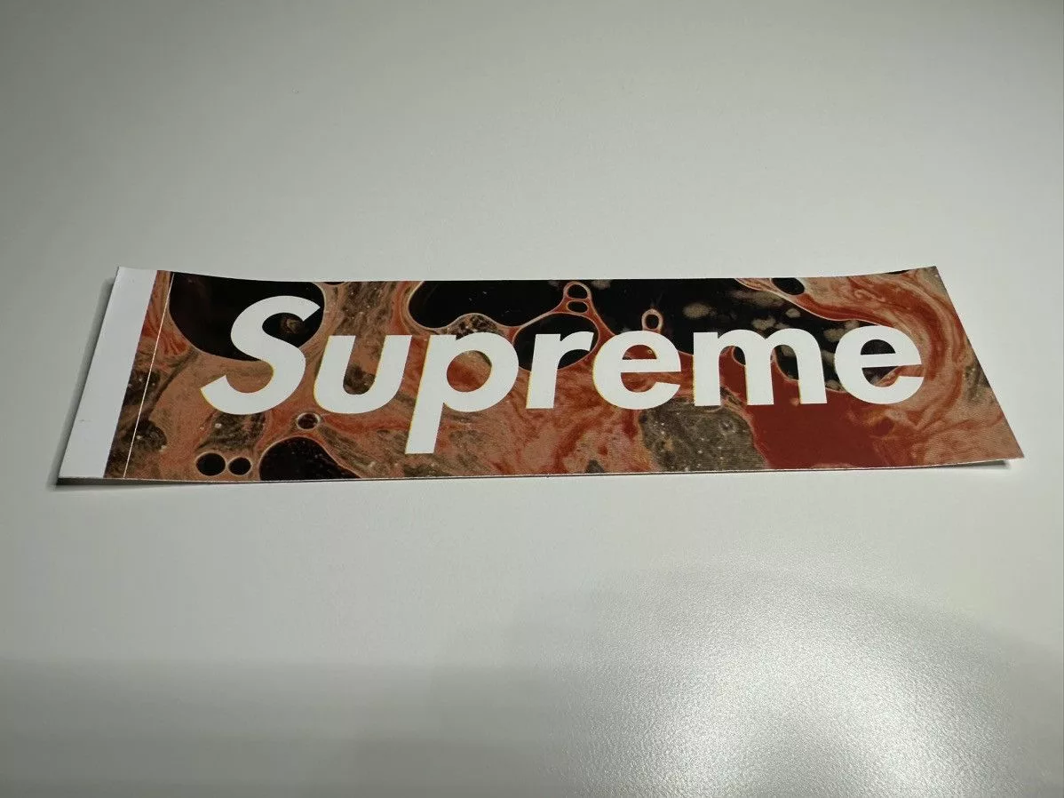 Supreme Supreme Supreme 2017 Blood & Semn Box Logo Sticker Black