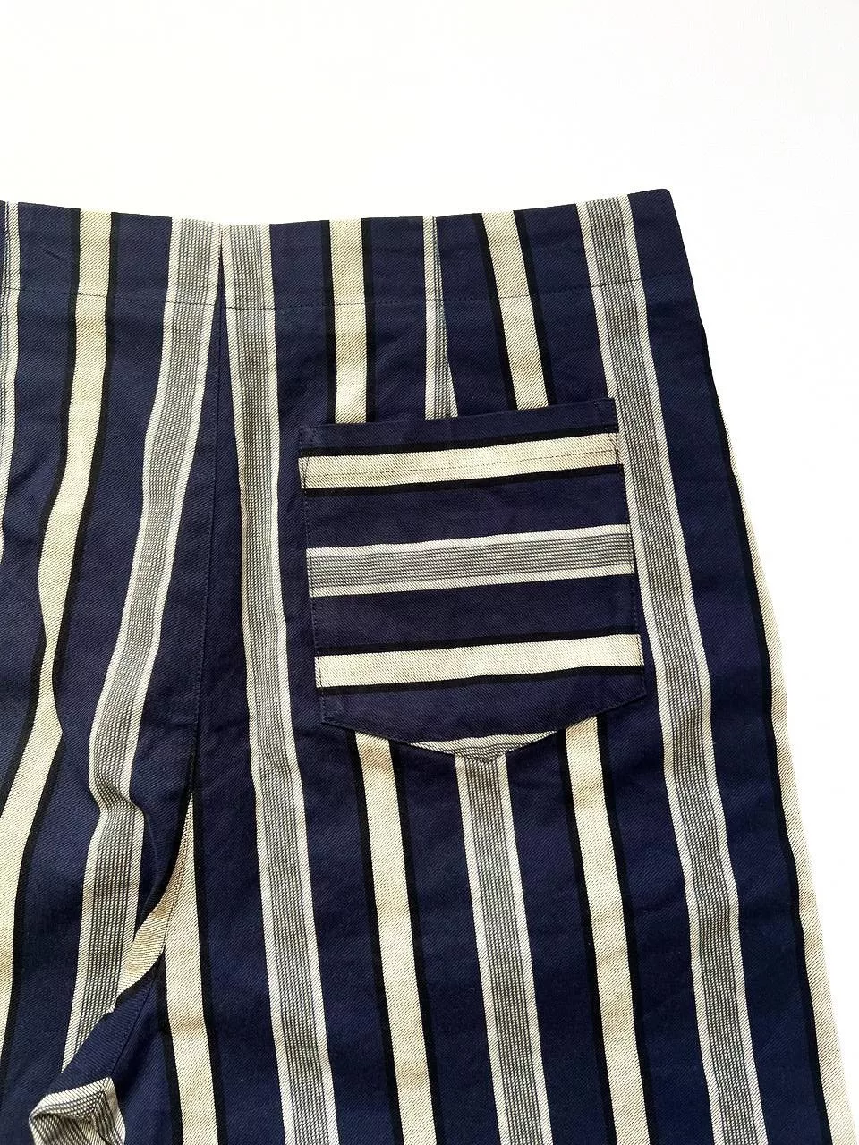 Acne Studios Shorts Acne Studios × Japanese Brand Acne Studios Pell den denim striped shorts Multi Streetwear