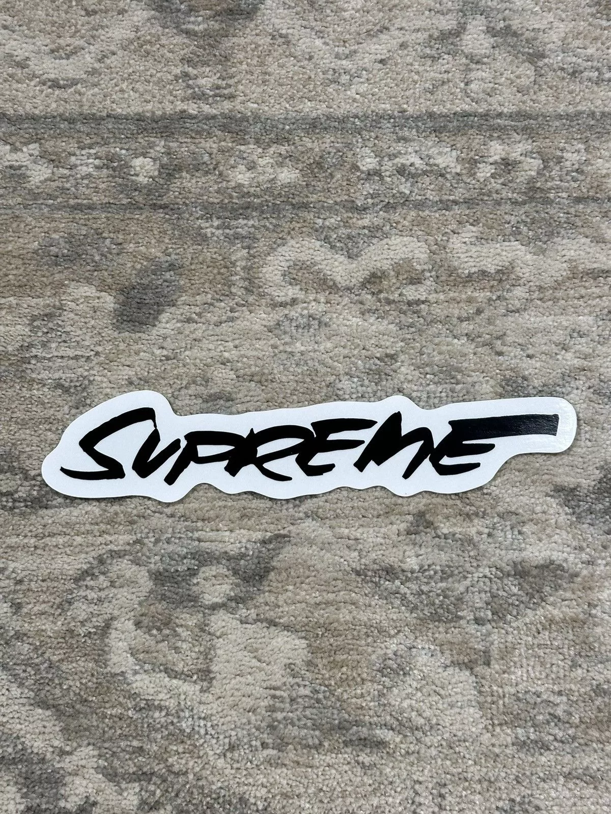 Supreme Supreme Supreme Futura Logo Sticker Black