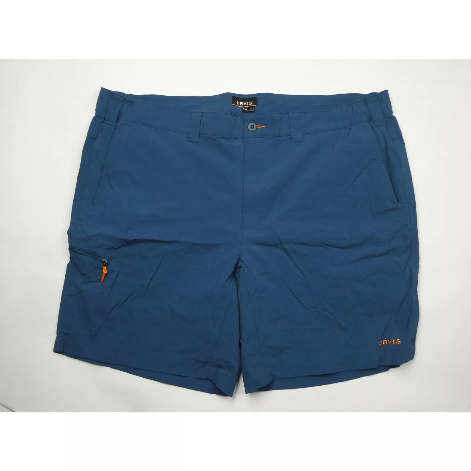 NEW men's Orvis shorts, blue, size: XXL, 9" inseam