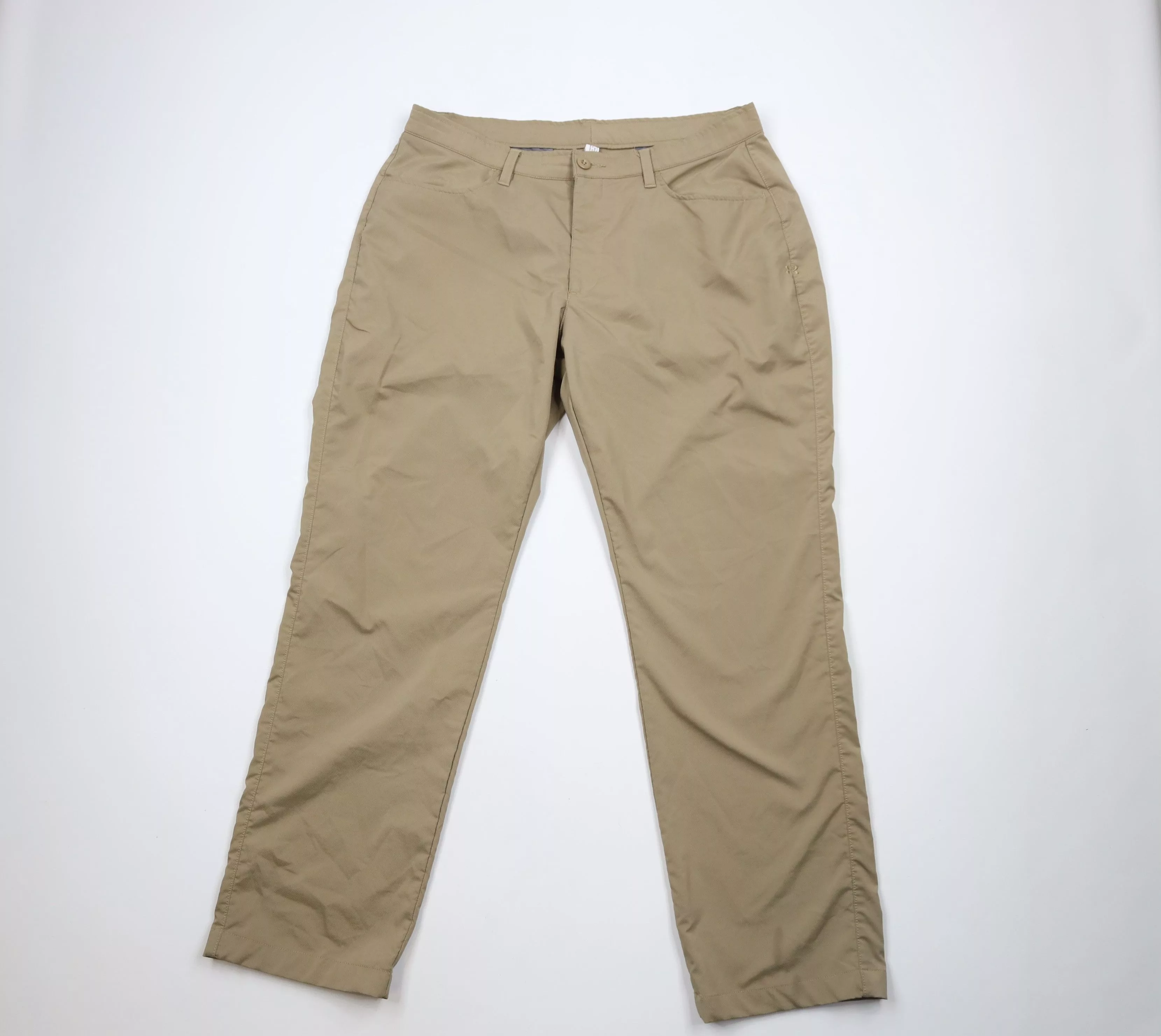 Under Armour Casual Pants Under Armour × Vintage Under Armour Loose Fit Flat Front Golfing Chino Pants Beige