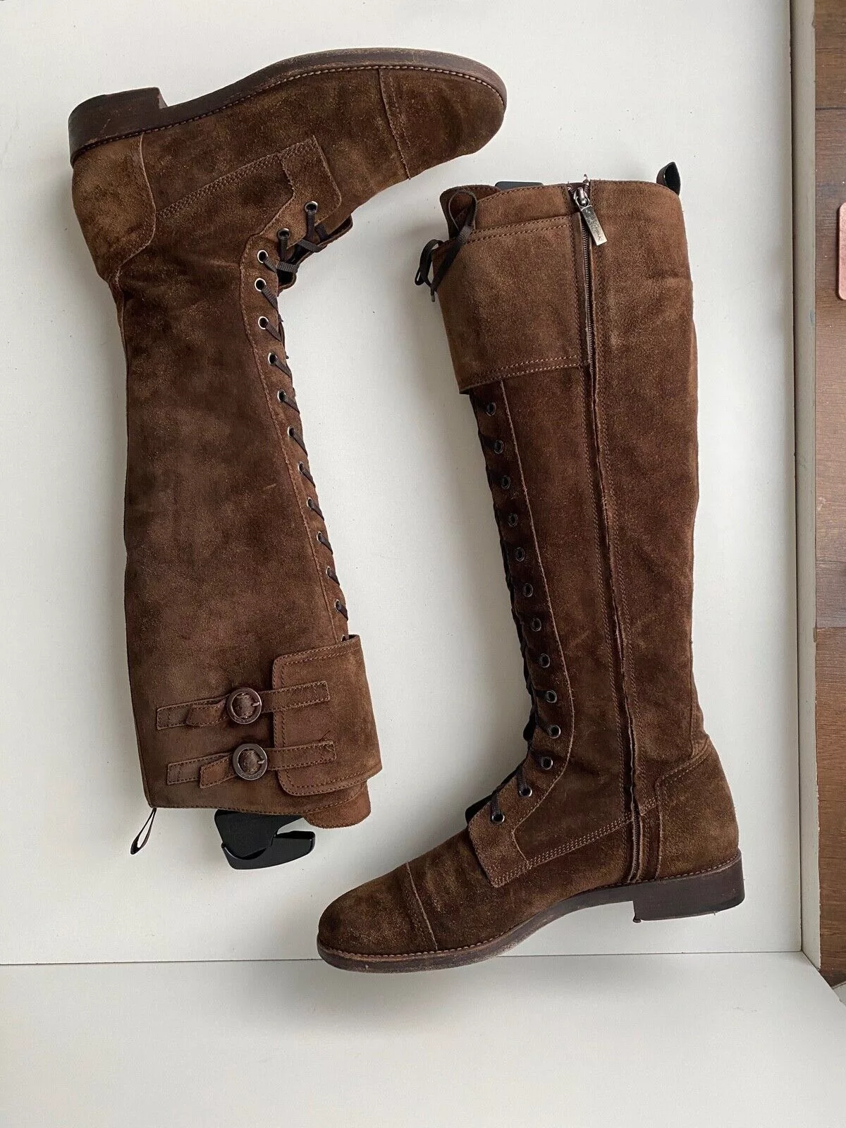 Santoni Boots Santoni High Suede Brown Boots