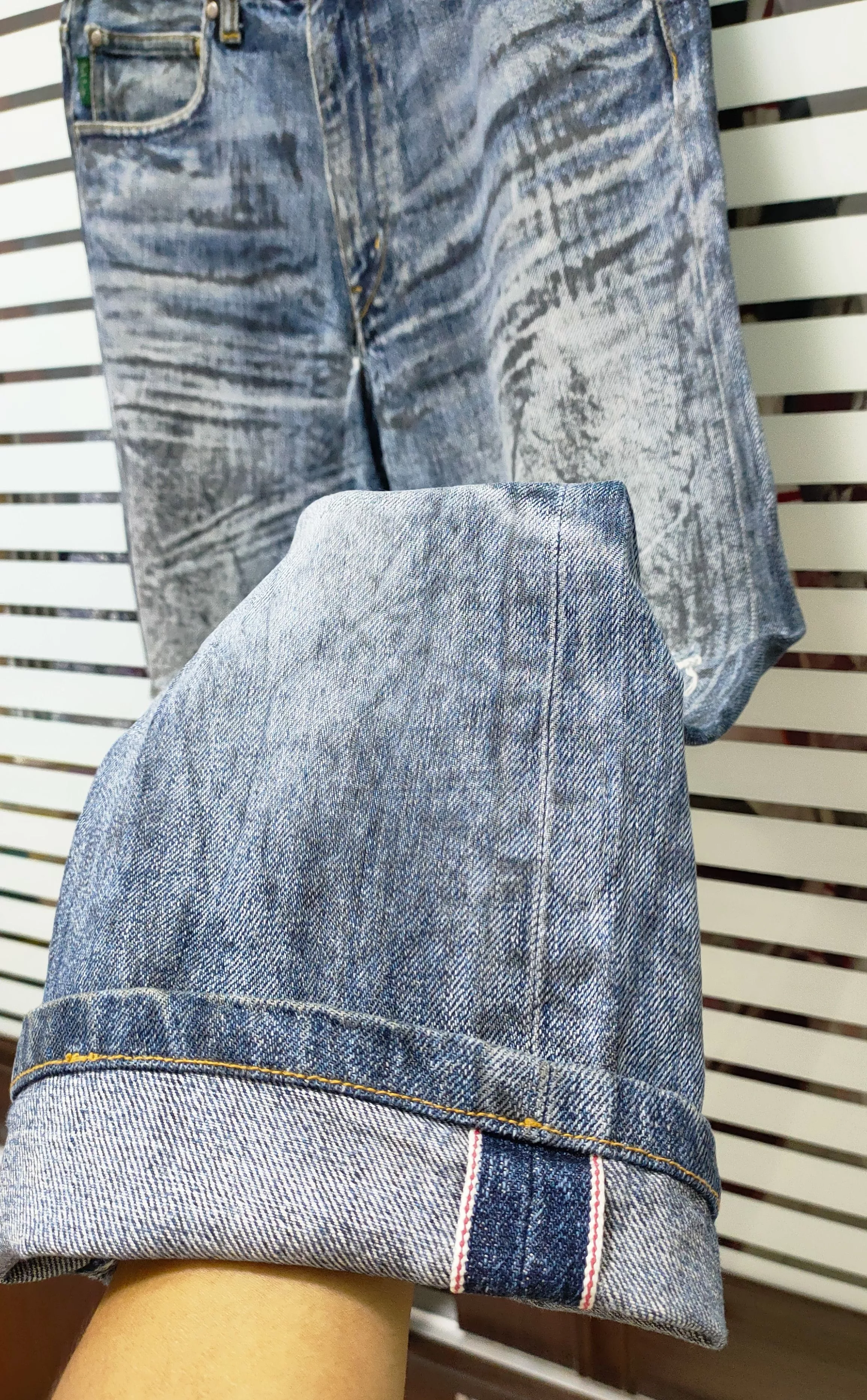 Paul Smith Denim Distressed Paul Smith Selvedge Jeans Blue