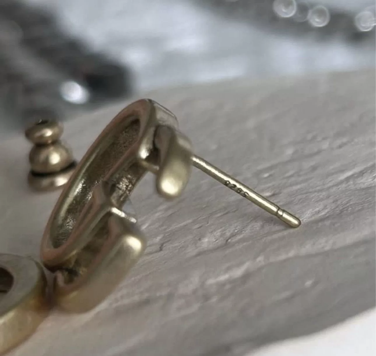 Gucci Earrings Authentic Gucci double GG earrings Gold
