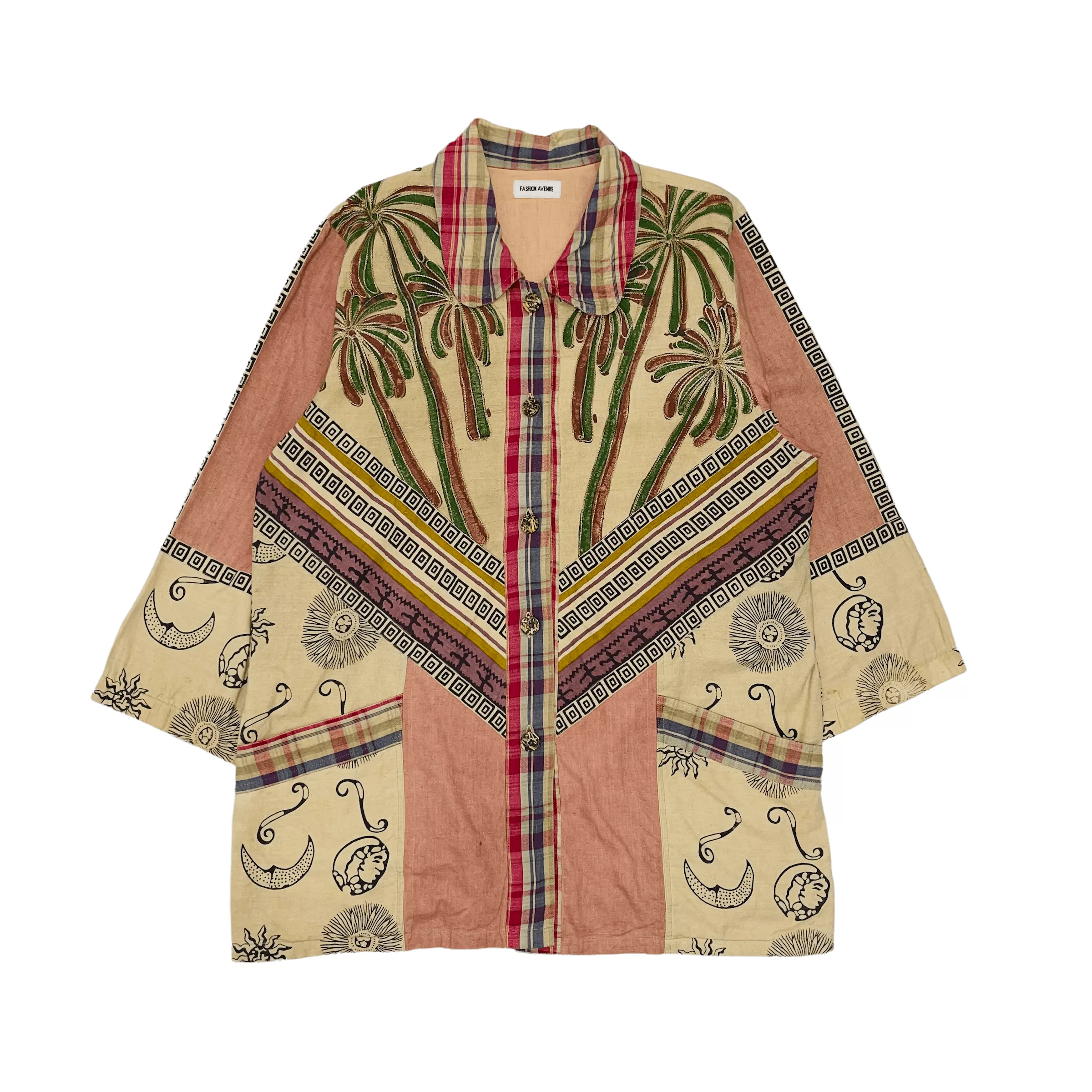 Native Light Jackets Native × Vintage Vintage Aztec Red Indian Floral Native Pattern Jacket Multi