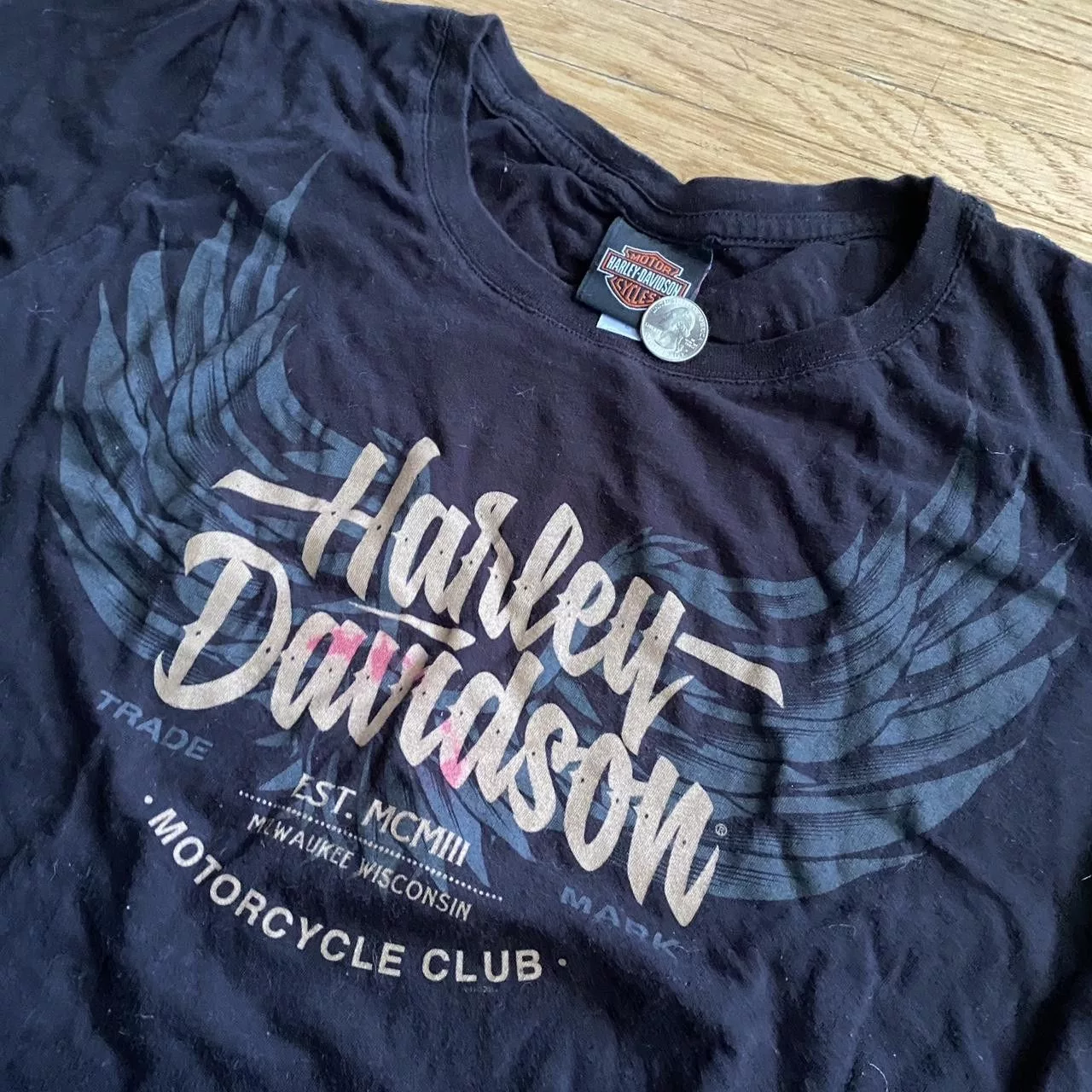 Harley Davidson Short Sleeve T Shirts Harley Davidson Graphic tee Black