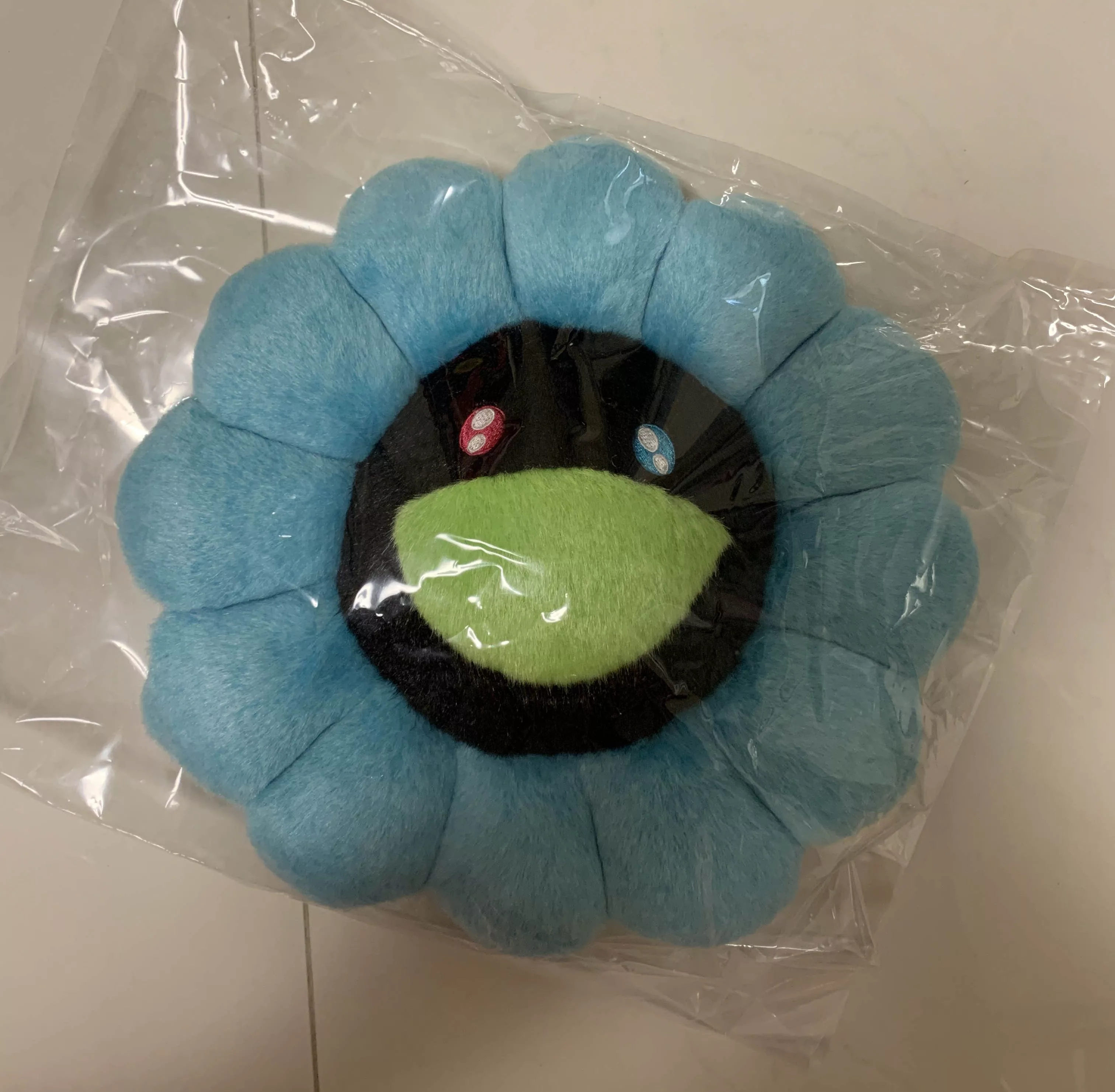 Takashi Murakami Miscellaneous Takashi Murakami Rare Flower Cushion 30cm Blue