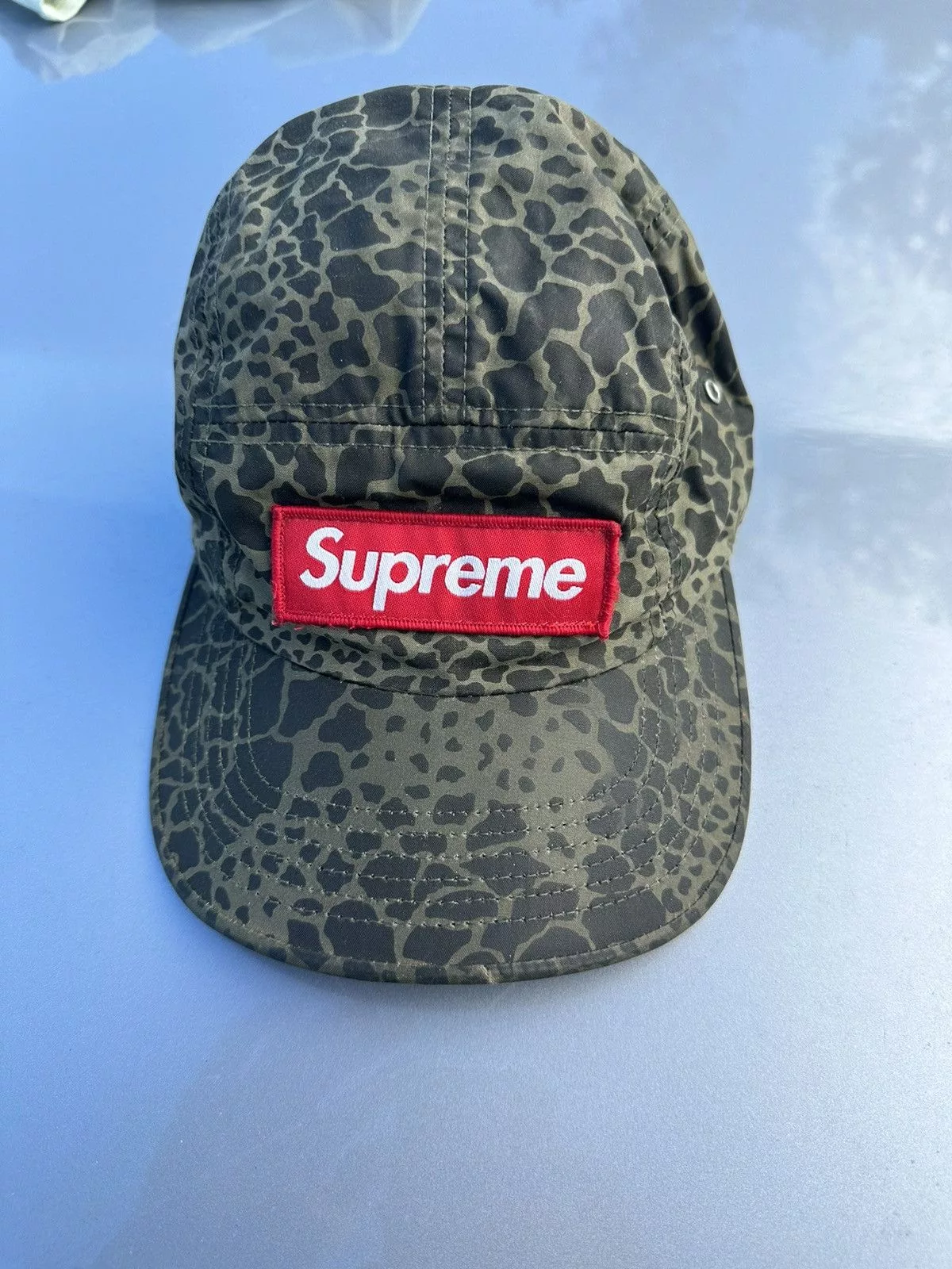 Supreme Hats Supreme Leopard Print Cap Green