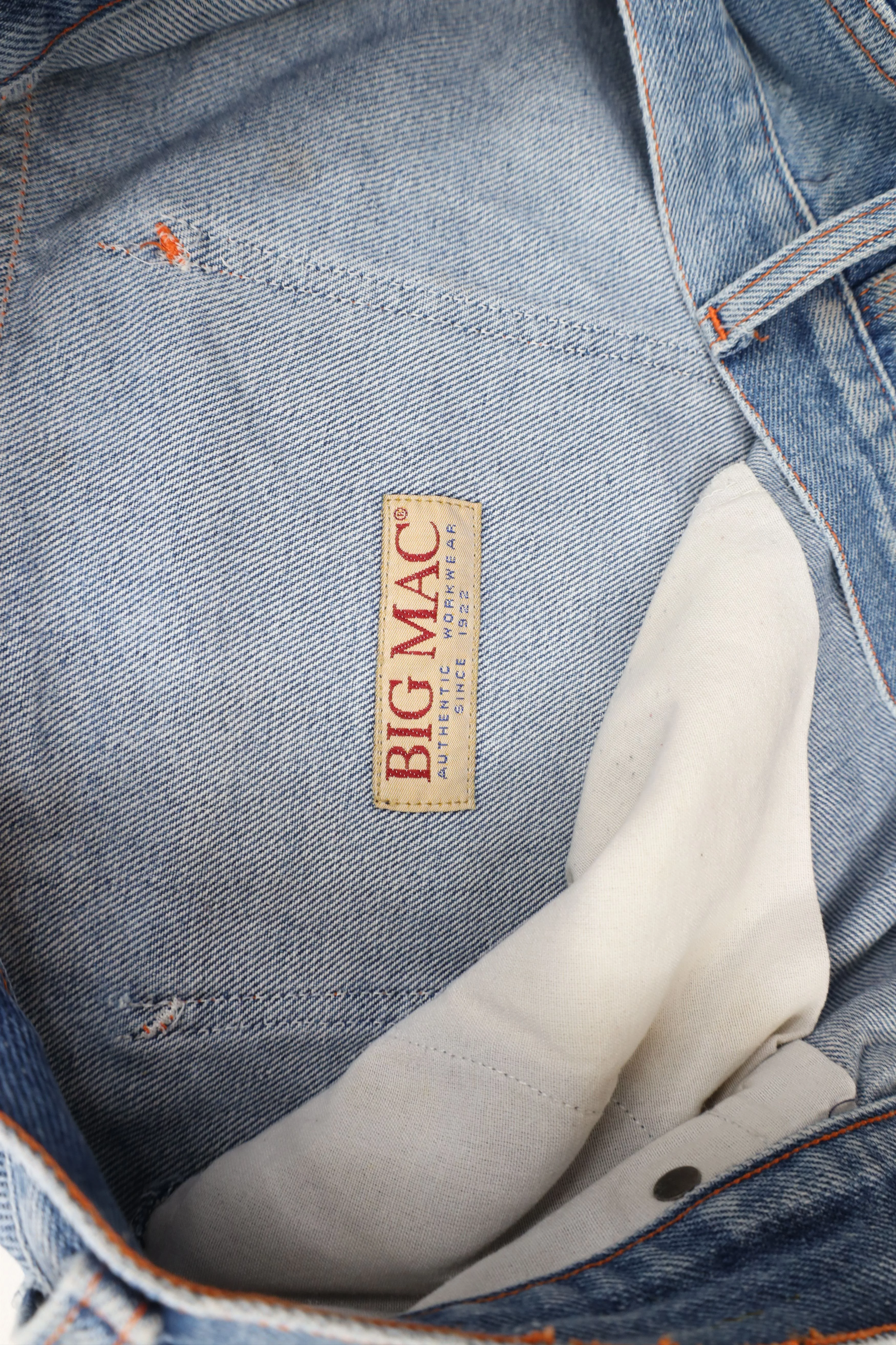 Vintage Denim Vintage 90s Big Mac Wide Leg Dungaree Work Denim Jeans Blue