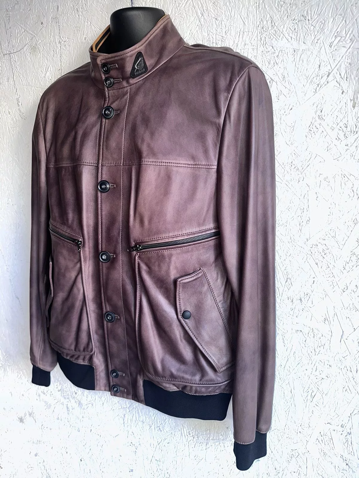 Hogan Leather Jackets Hogan Leather Jacket Brown