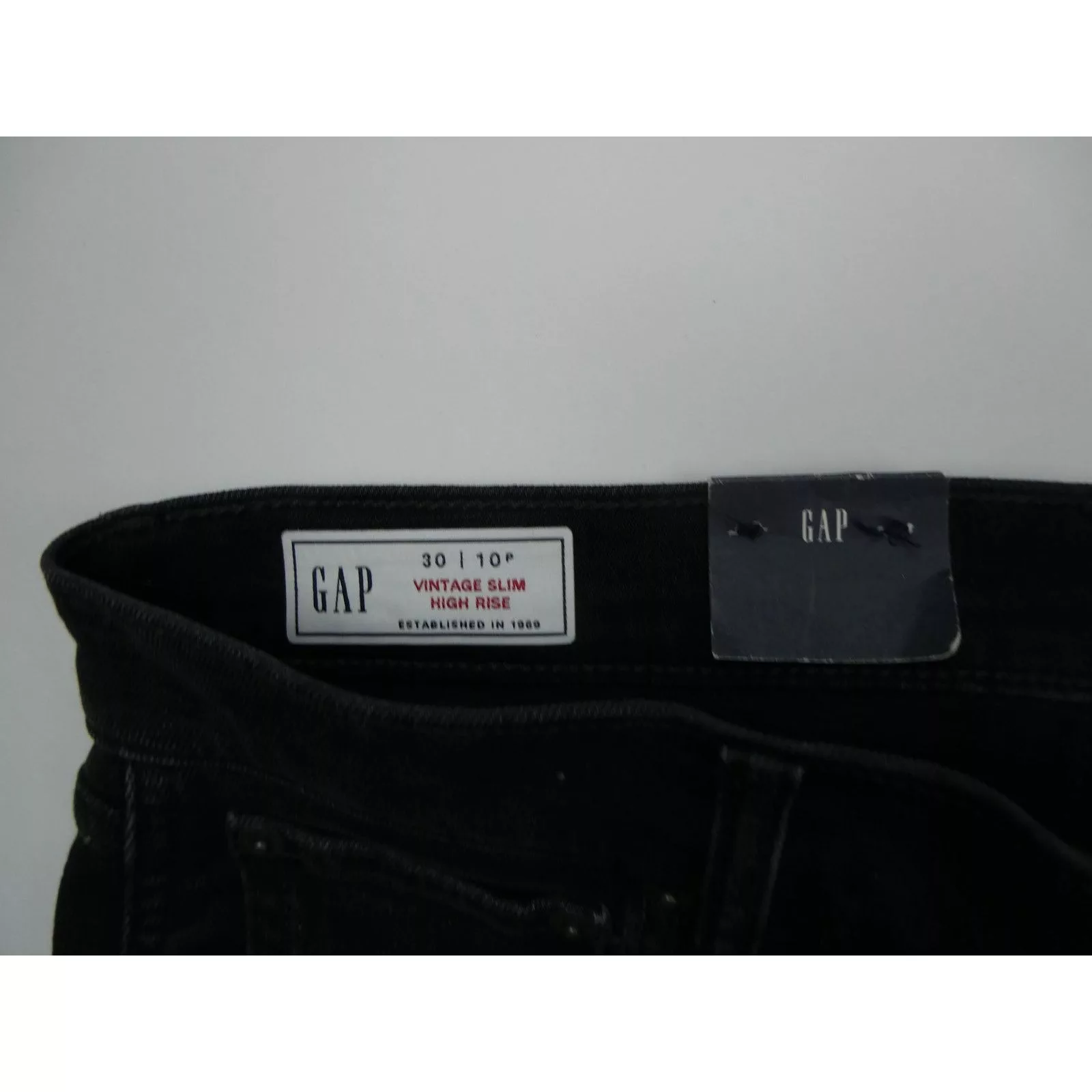 Gap Jeans GAP cropped slim high rise stretch jeans, size: 30/10P black