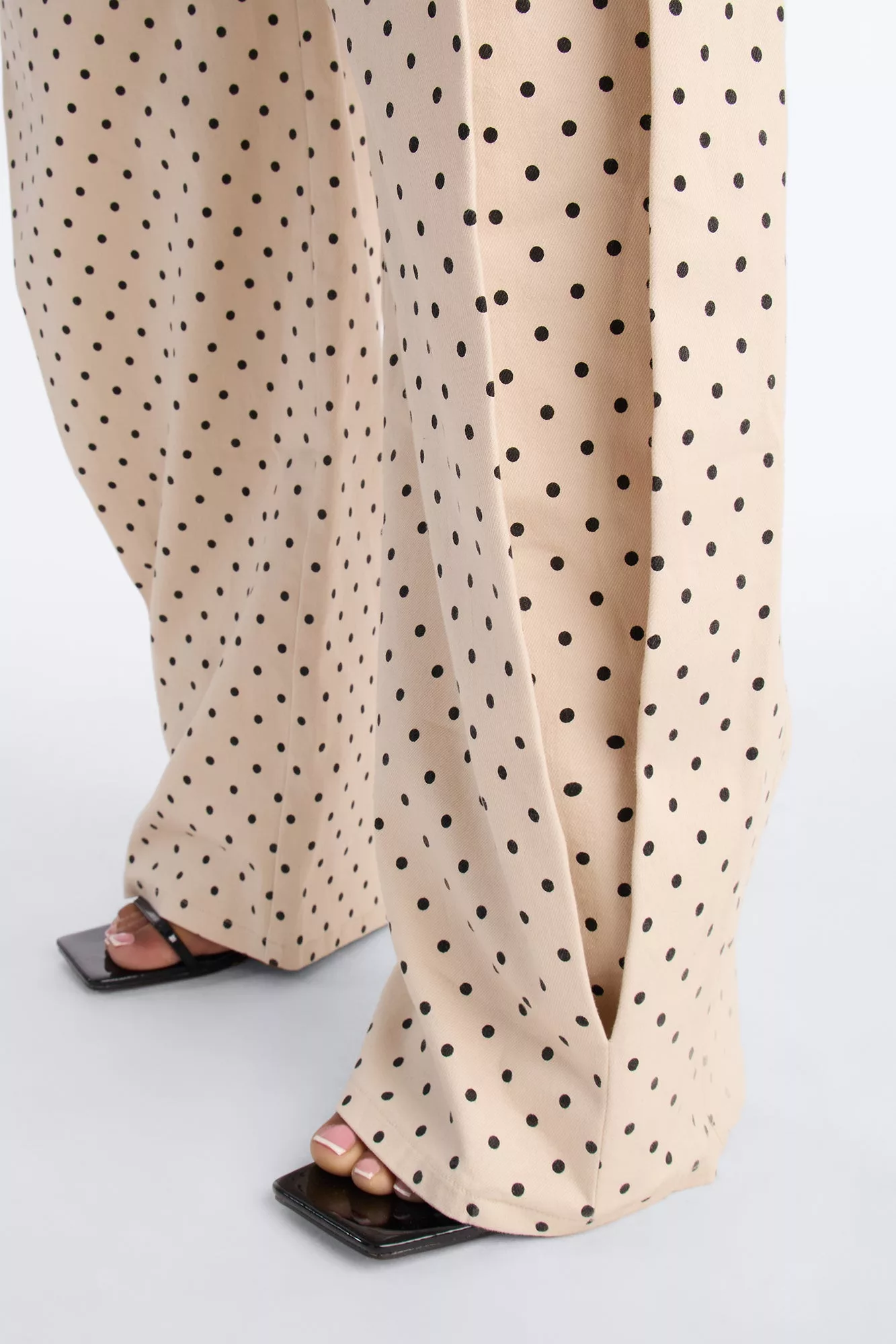 Bella Polka Dot Barrel Jumpsuit - Cream