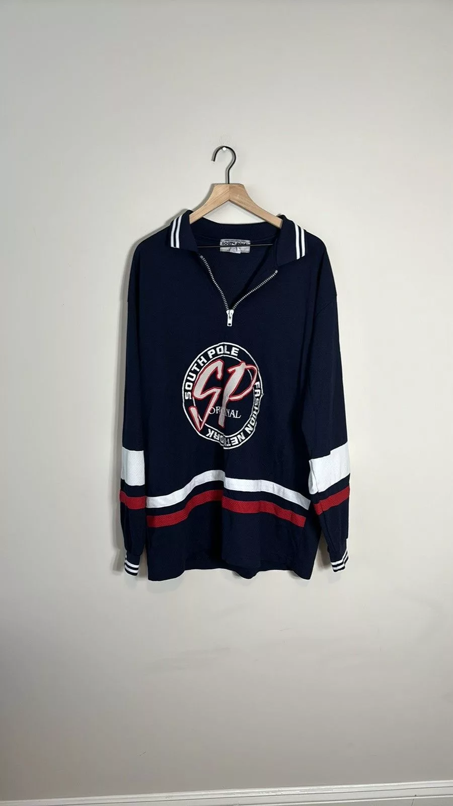 Southpole Jerseys Southpole × Vintage Vintage Southpole Jersey Blue Streetwear