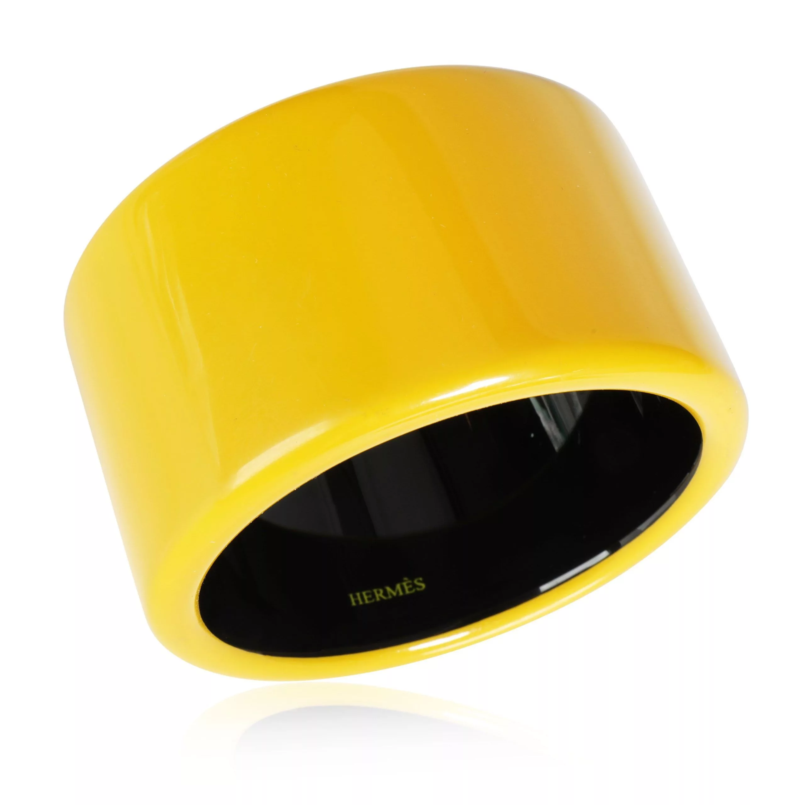 Hermes Rings Hermes Hermès Assam 2" Wide Yellow Bangle
