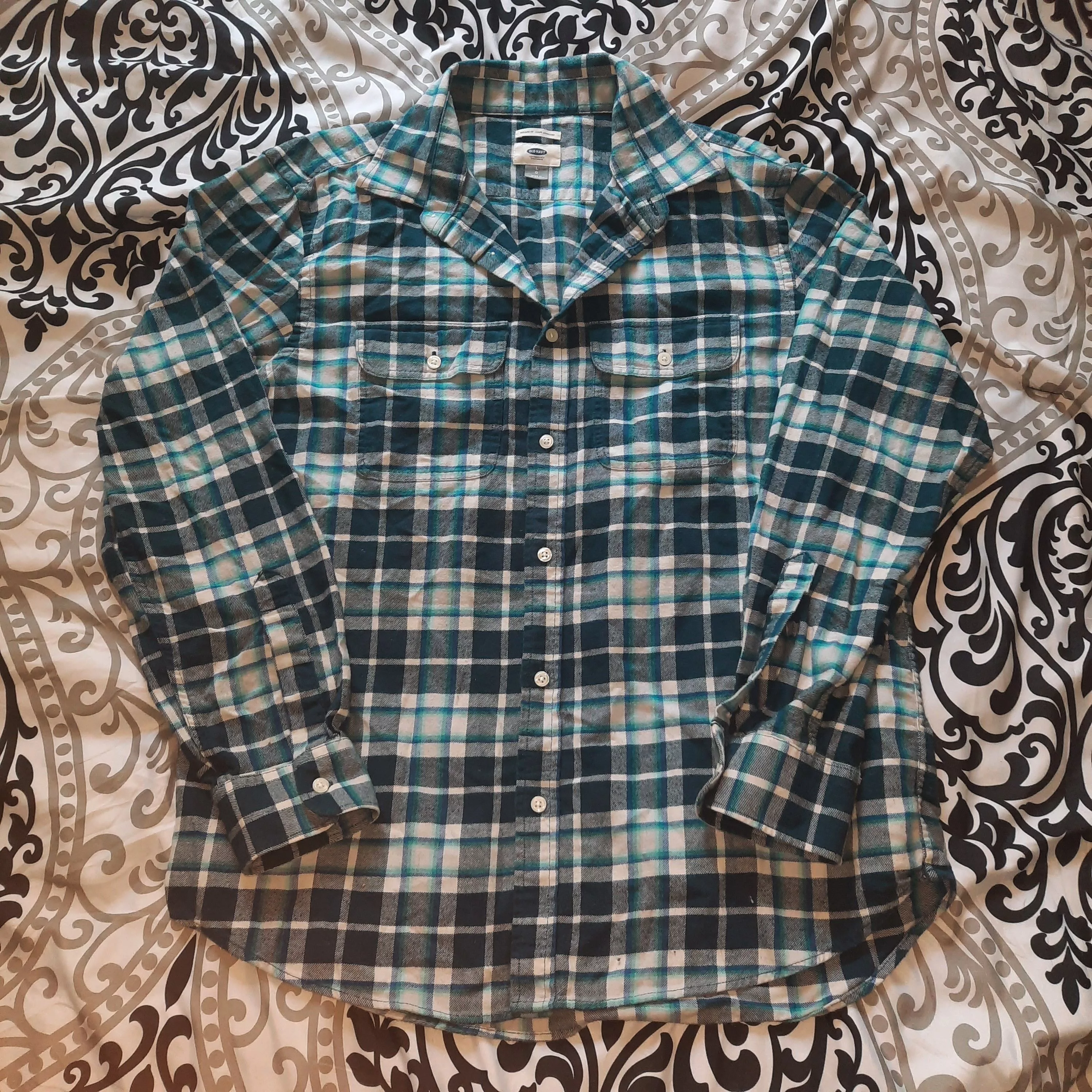 Old Navy Shirts Button Ups old navy flannel Blue