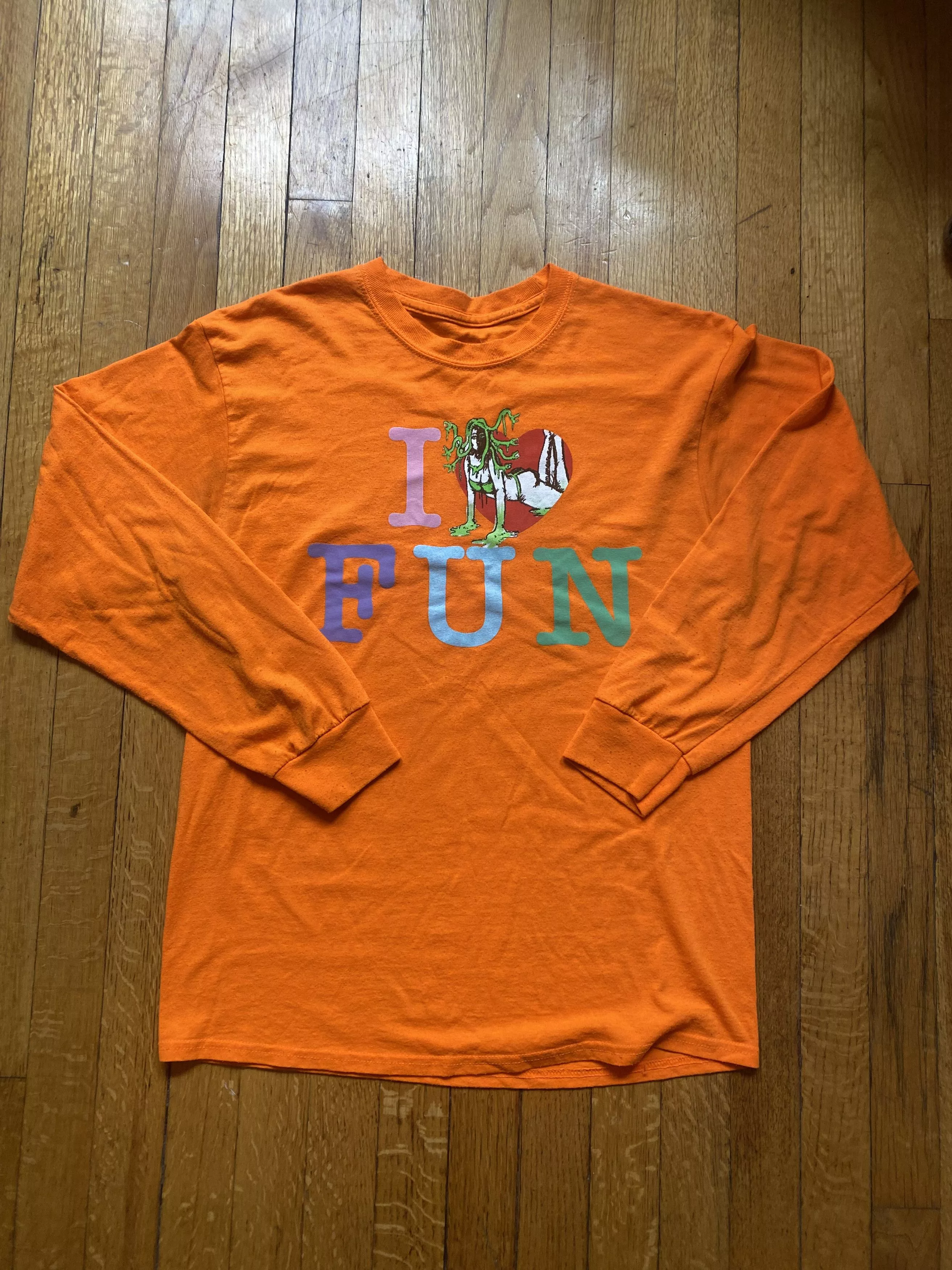 Band Tees Long Sleeve T Shirts Band Tees × Young Thug Young Thug "I <3 FUN" Tour T-Shirt Orange