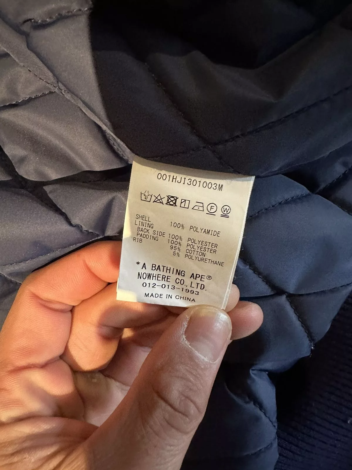 Bape Bombers Bape Baseball Jacket Blue