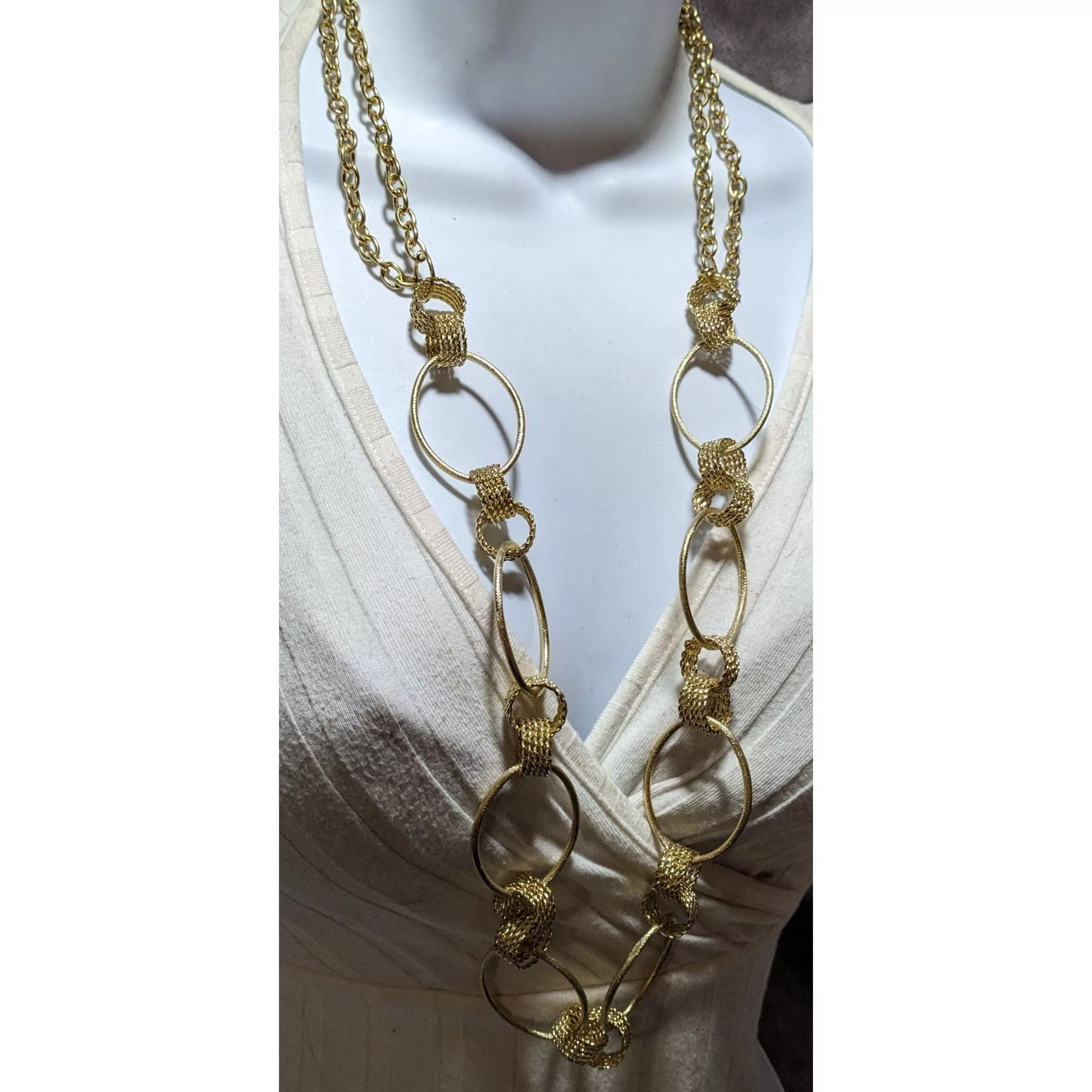 Other Necklaces Other Gold Ring Decorative Chain Link Necklace