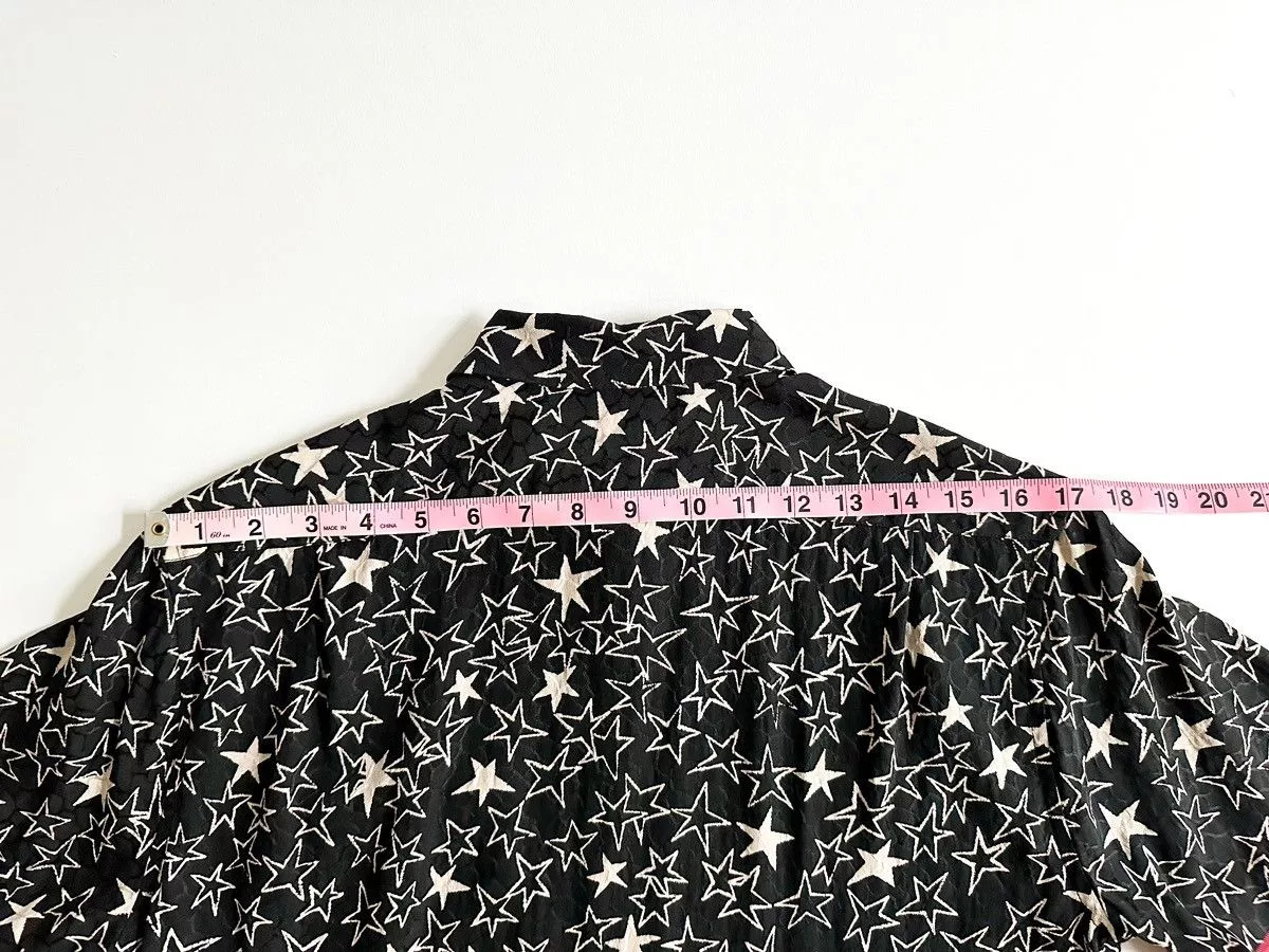 Saint Laurent Paris Shirts Button Ups Saint Laurent Paris Saint Laurent Graffiti Stars Shirt Black