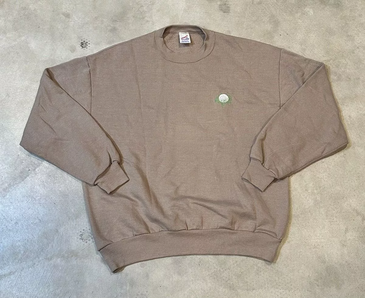 Jerzees Sweatshirts Hoodies Jerzees × Vintage Vintage 90s Jerzees Brown Golf Ball Crewneck Size XL